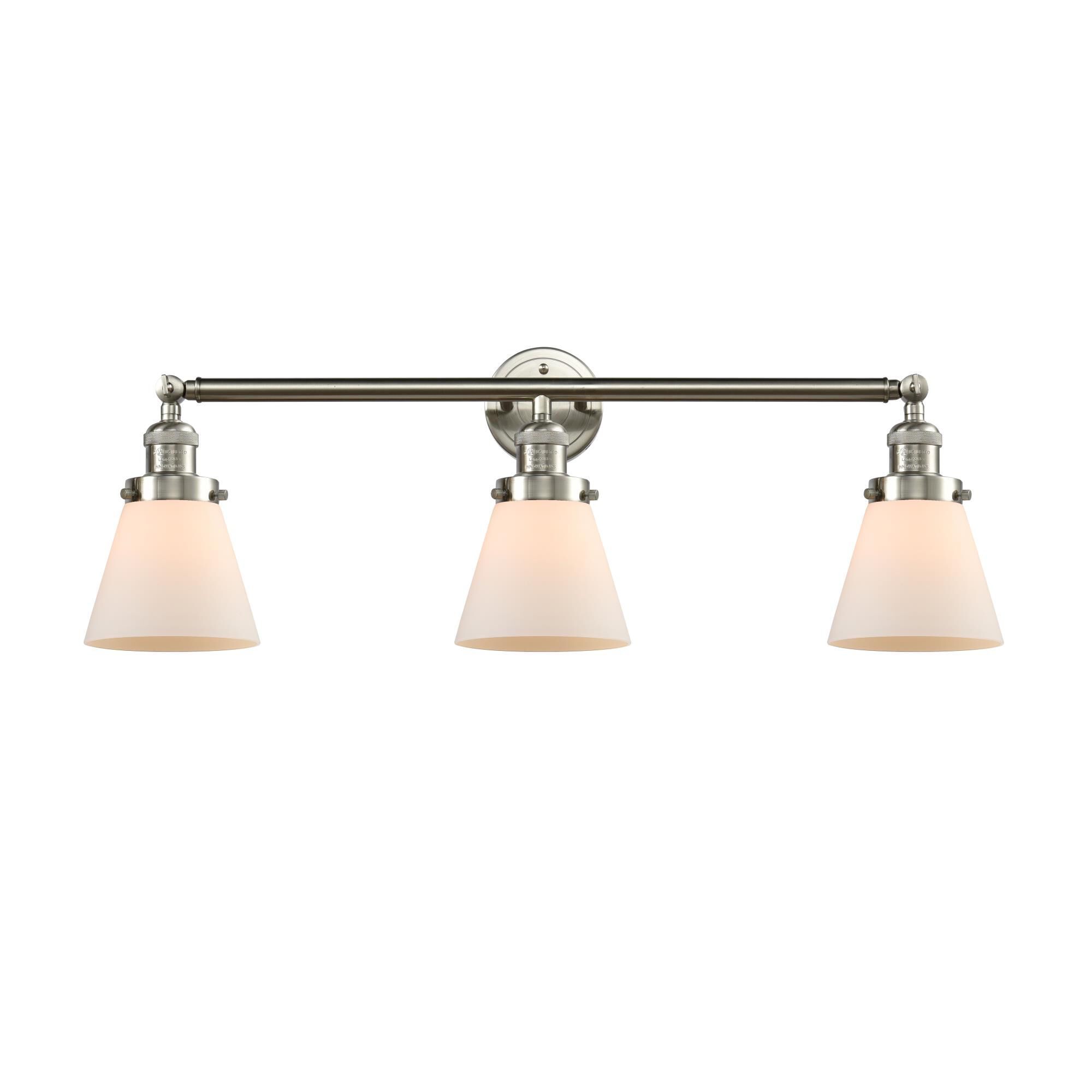 Bruno Marashlian Small Cone 30 Inch 3 Light Bath Vanity Light by Innovations Lighting