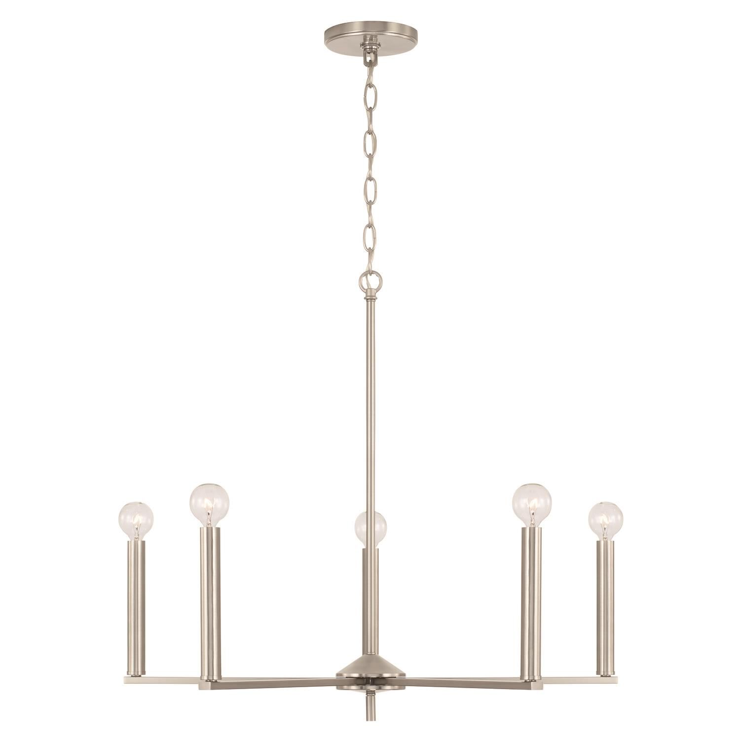 Shown in Brushed and Satin Nickel finish