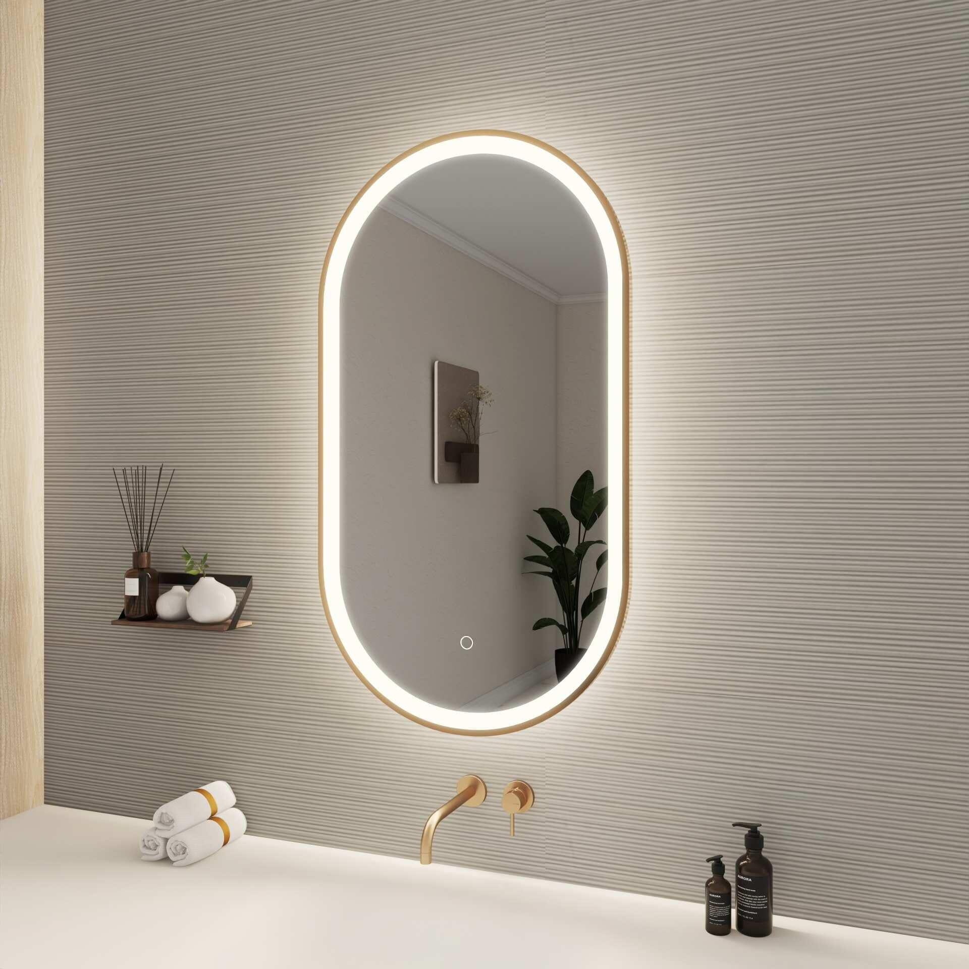 Harmoni 36 Inch Oval LED Lighted Mirror by Elegant Decor