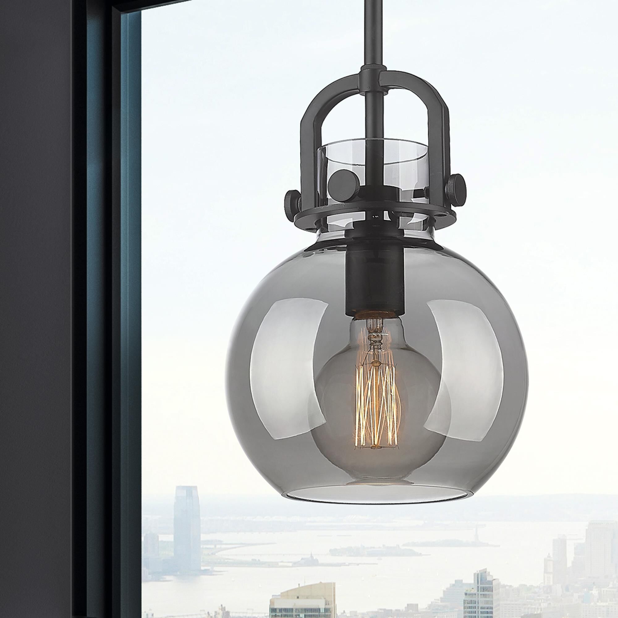 Shown in Matte Black finish and Plated Smoke glass