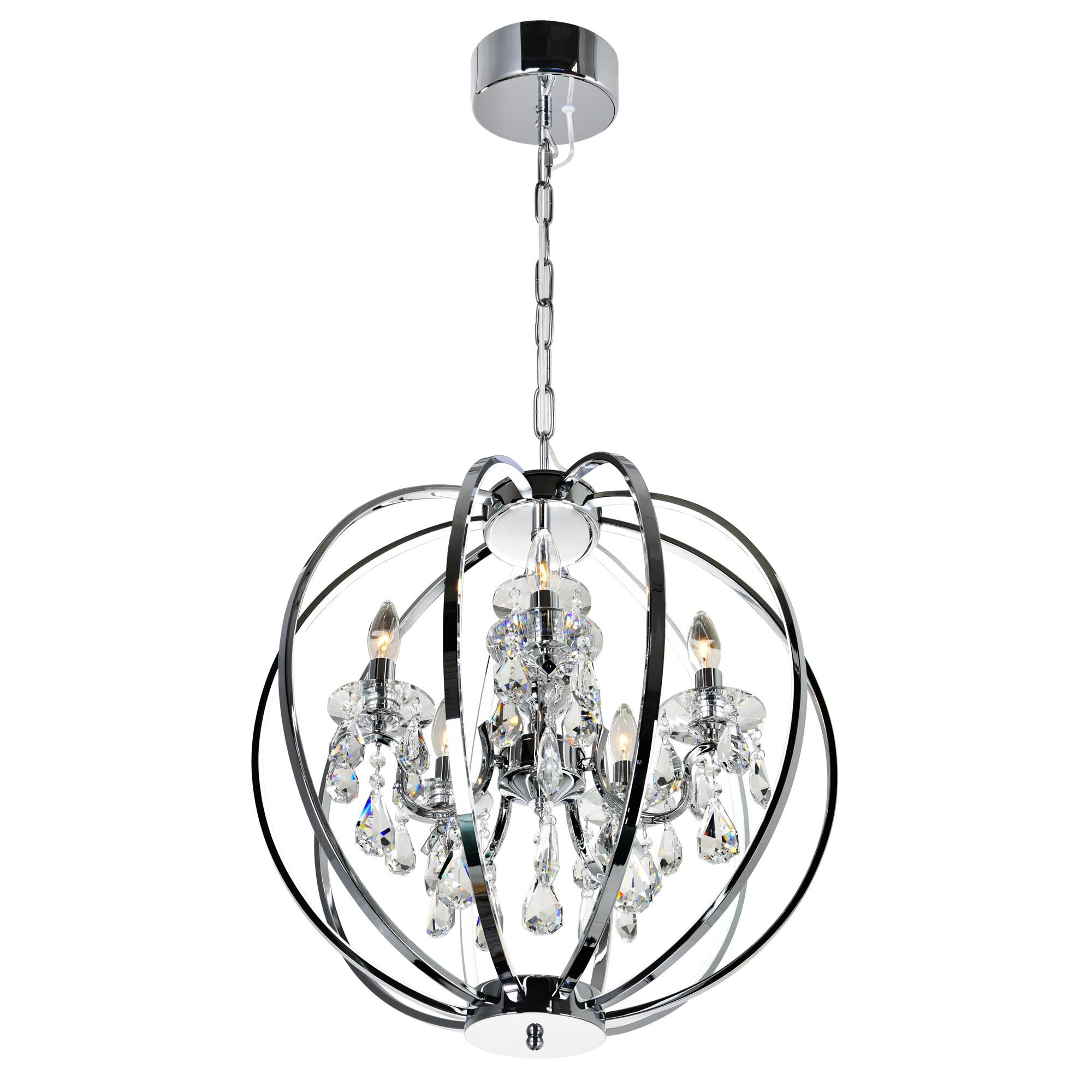 Abia 22 Inch 5 Light Mini Chandelier by CWI Lighting