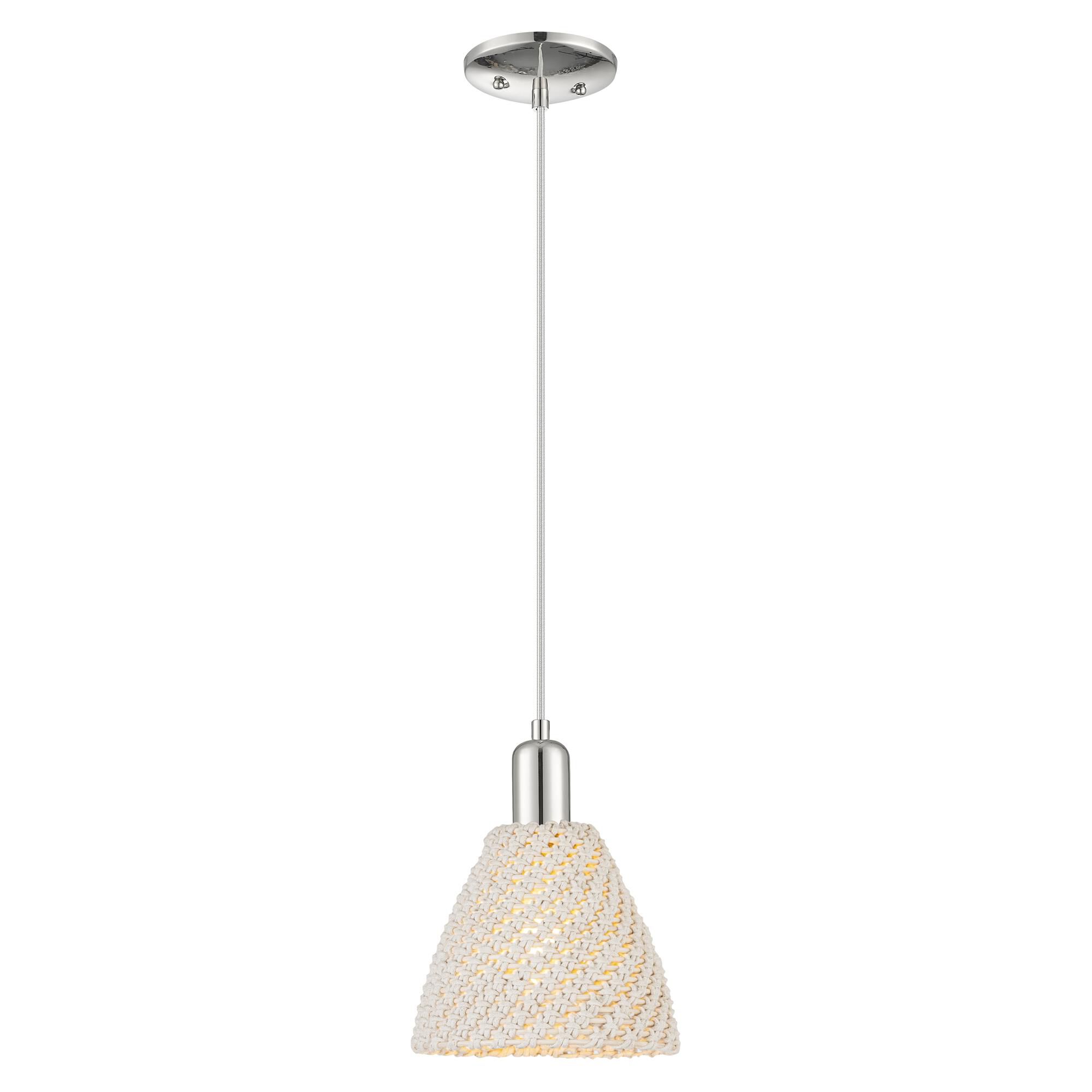 Shown in Polished Nickel finish and Natural shade