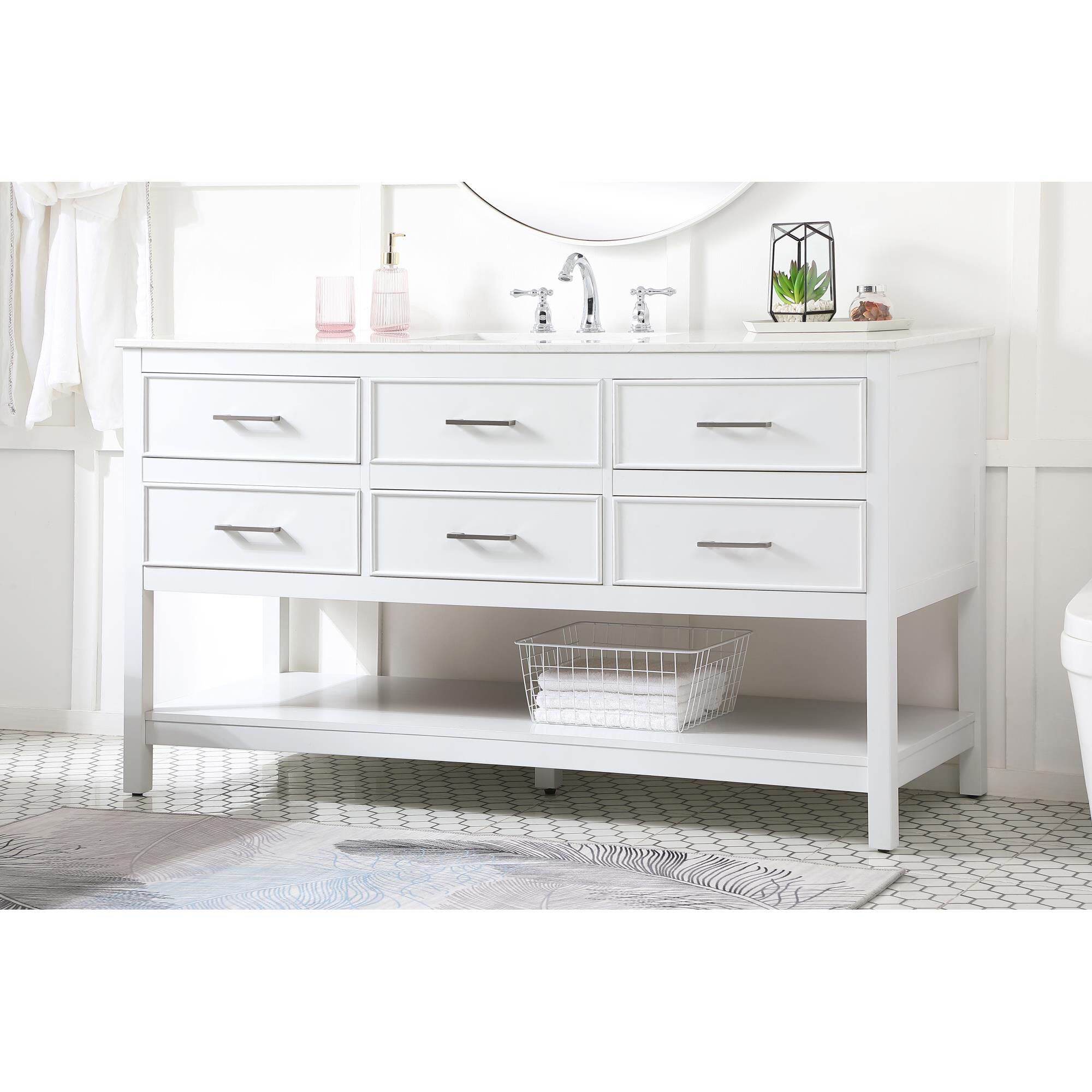 Shown in White finish