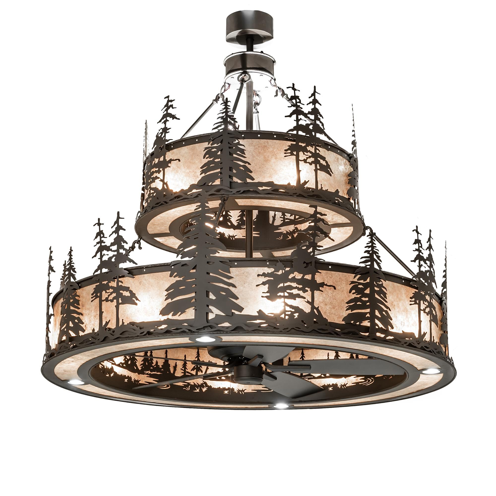 Tall Pines 56 Inch 12 Light Chandelier by Meyda Lighting