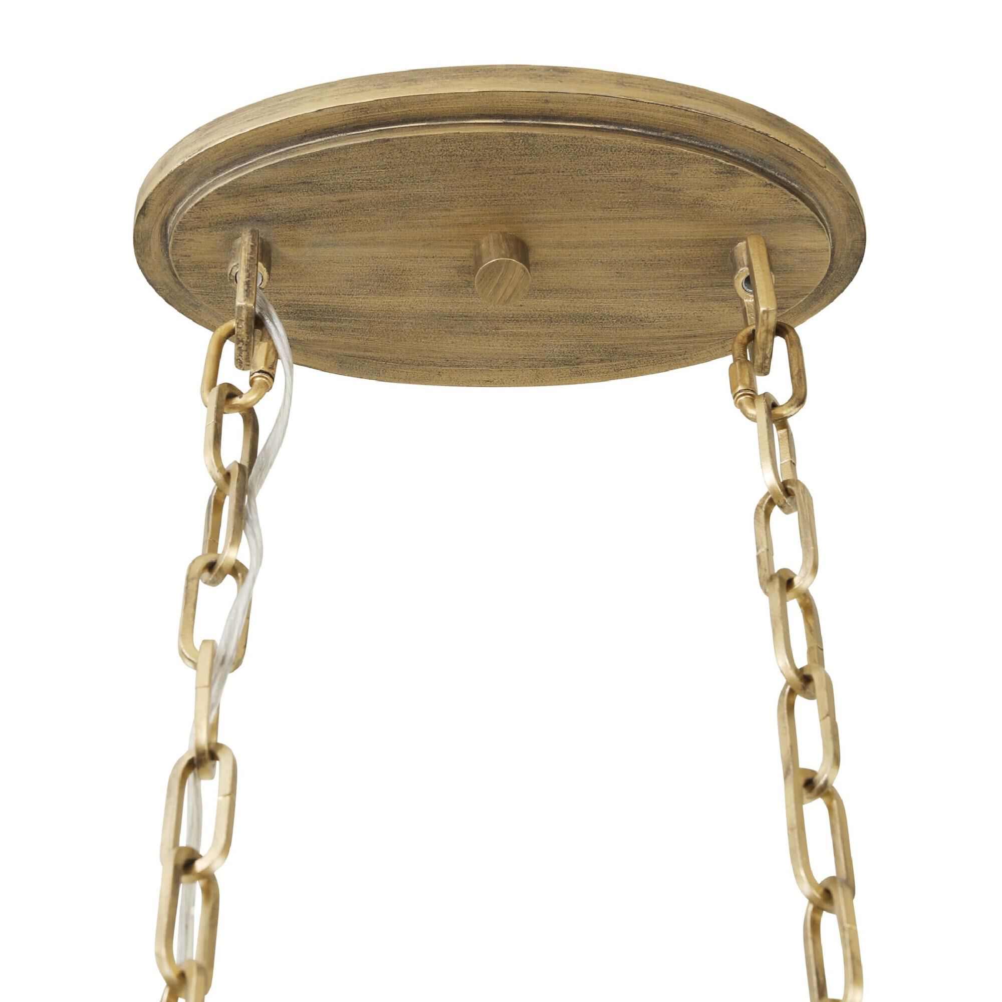 Shown in Havana Gold finish and Bone Linen shade