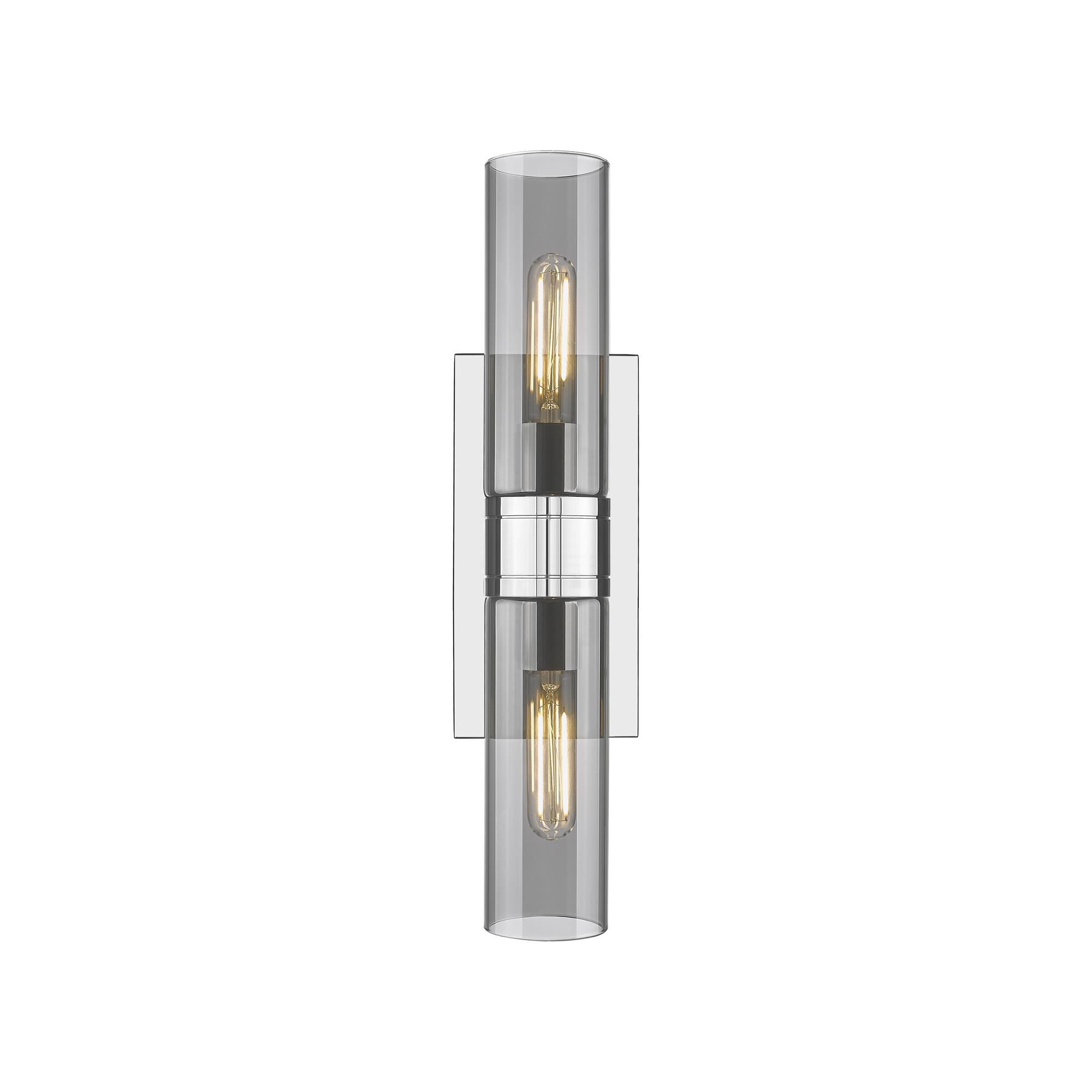 Shown in Polished Chrome finish and Plated Smoke glass