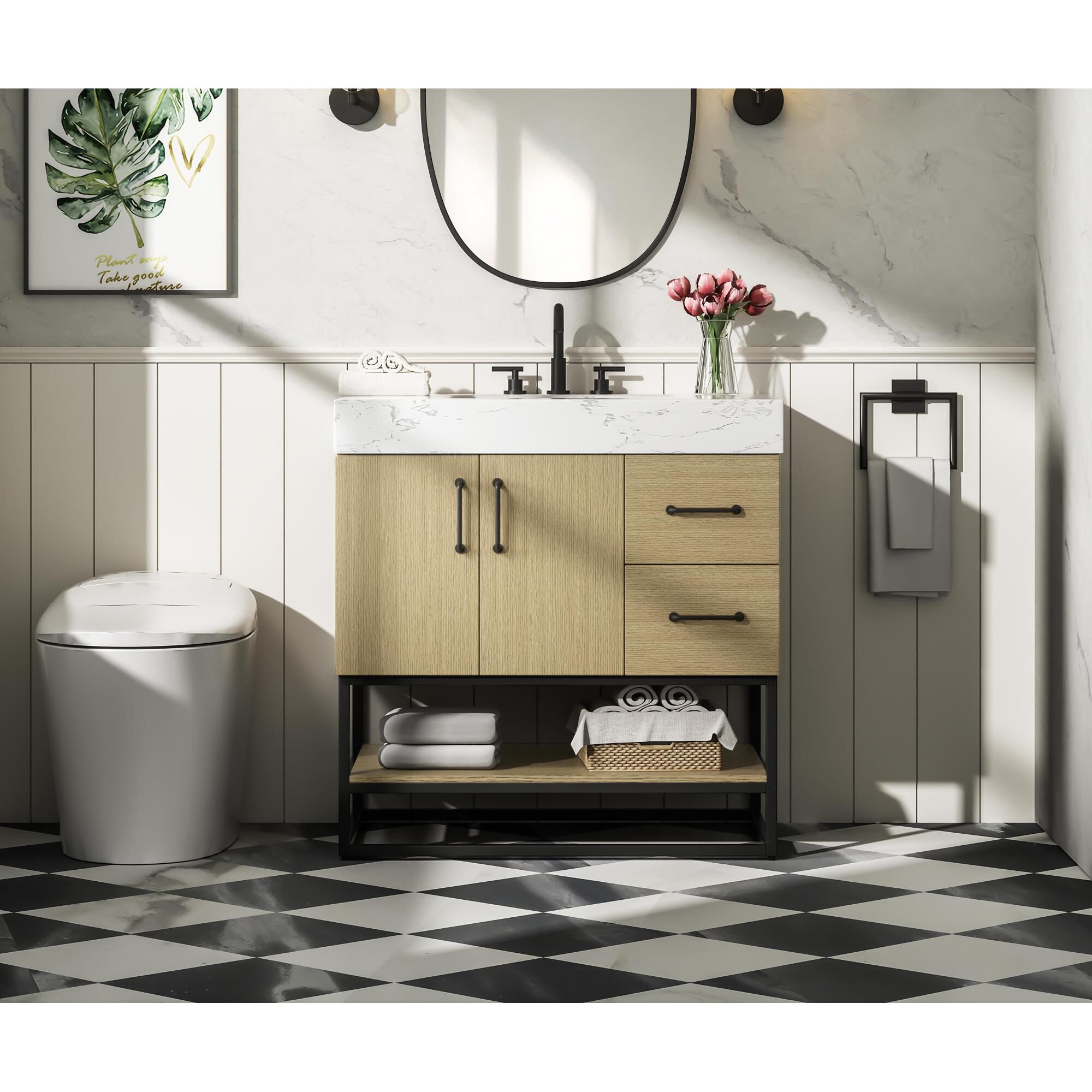 Caroline 32 Inch Bath Vanity by Elegant Dcor