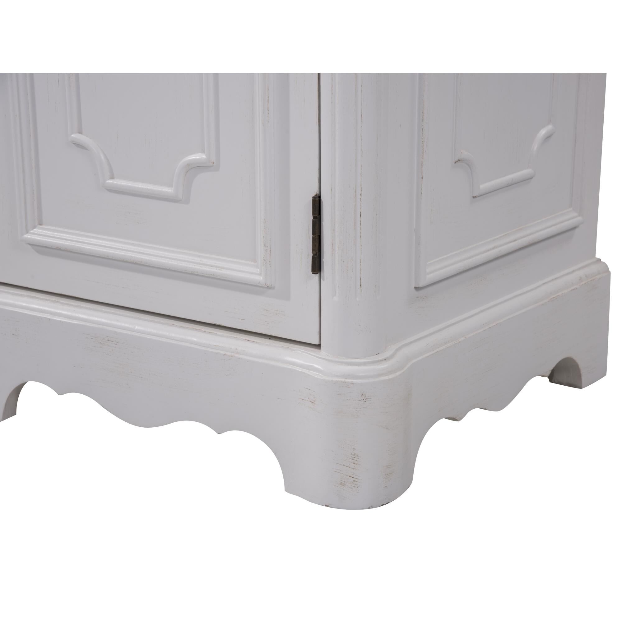 Shown in Antique White finish