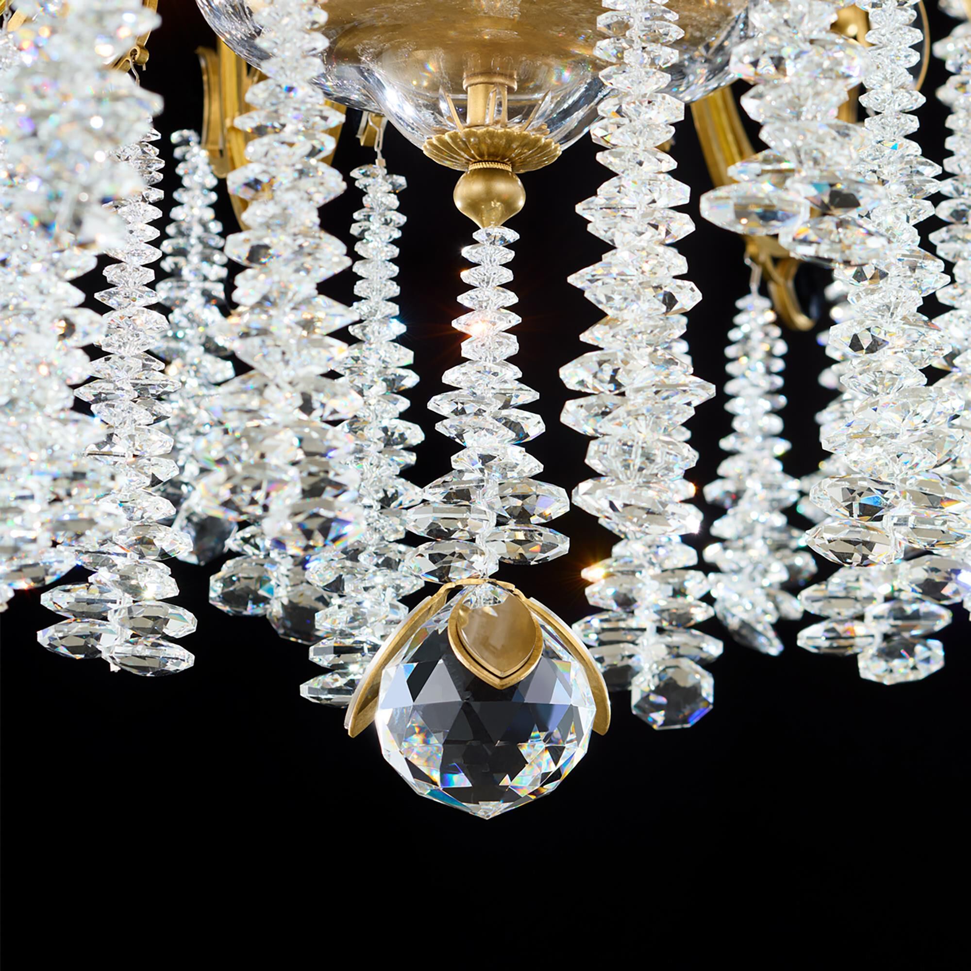 Shown in French Gold finish and Clear Radiance crystal