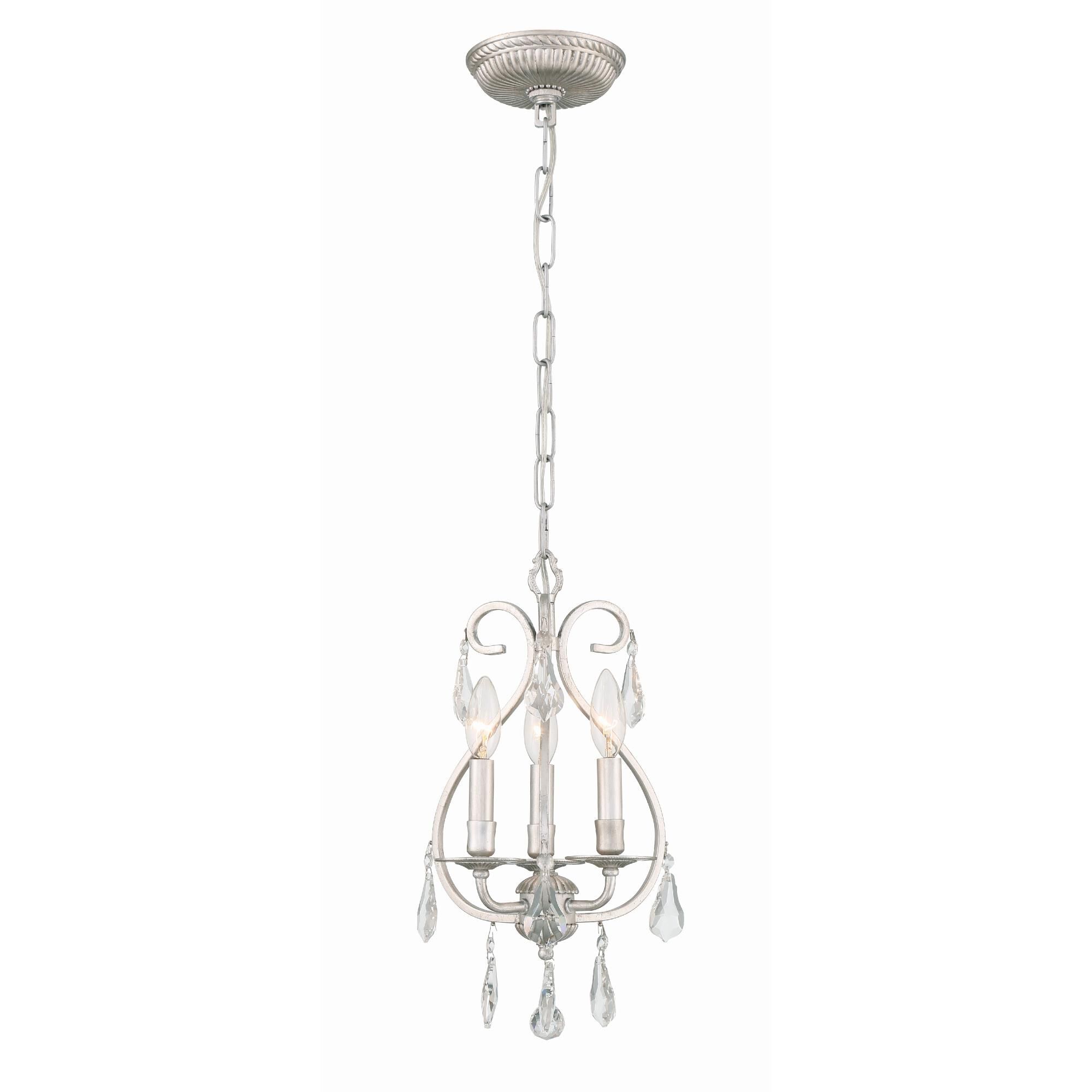 Shown in Olde Silver finish and Hand Cut Crystal crystal