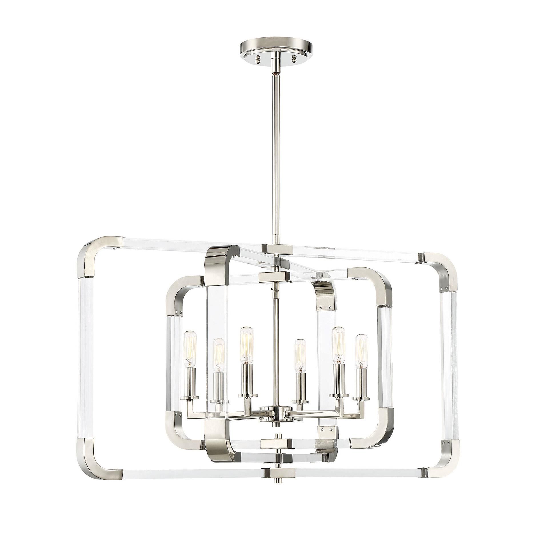 Shown in Polished Nickel finish and Acrylic glass 