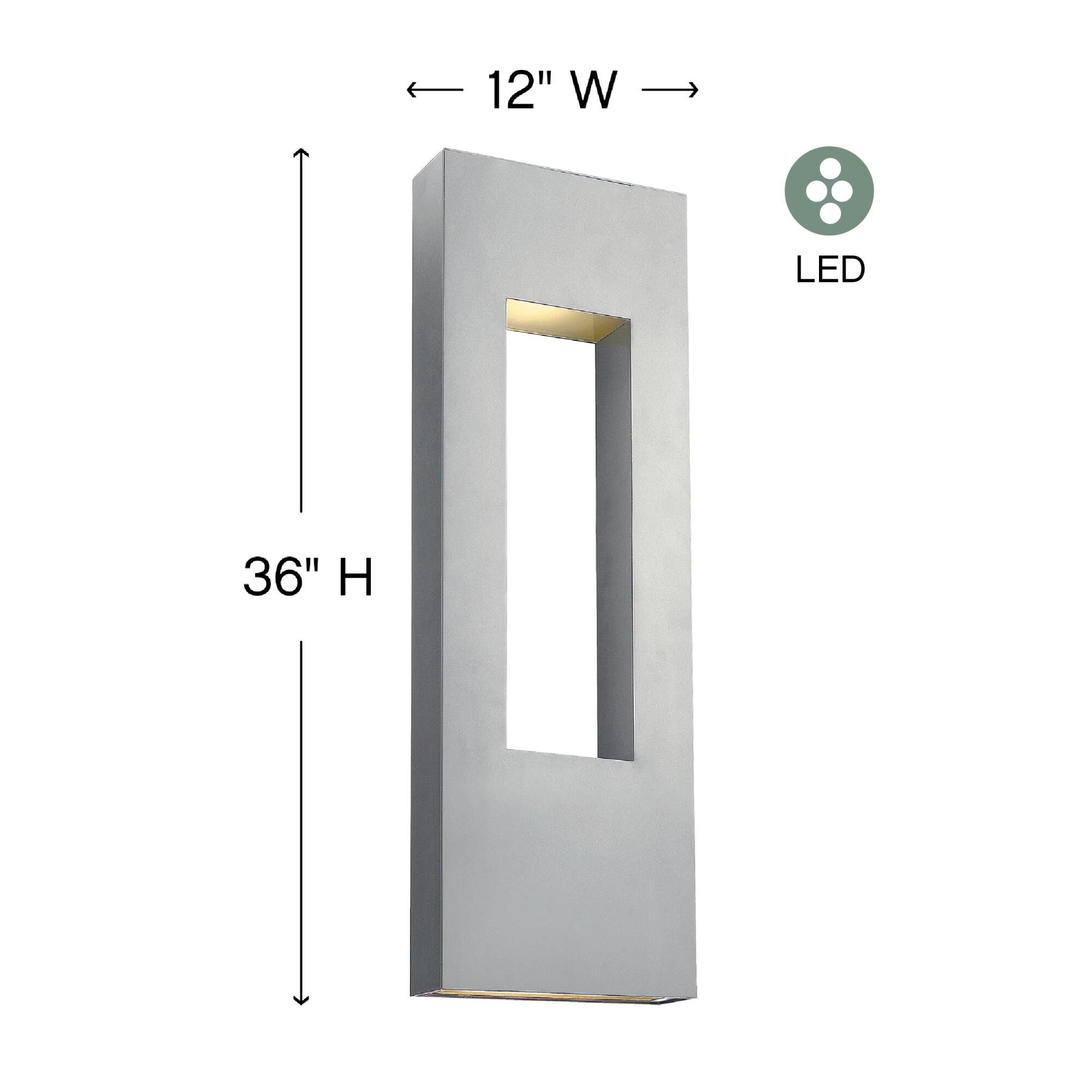 Atlantis 36 Inch Tall 3 Light LED Outdoor Wall Light by Hinkley Lighting