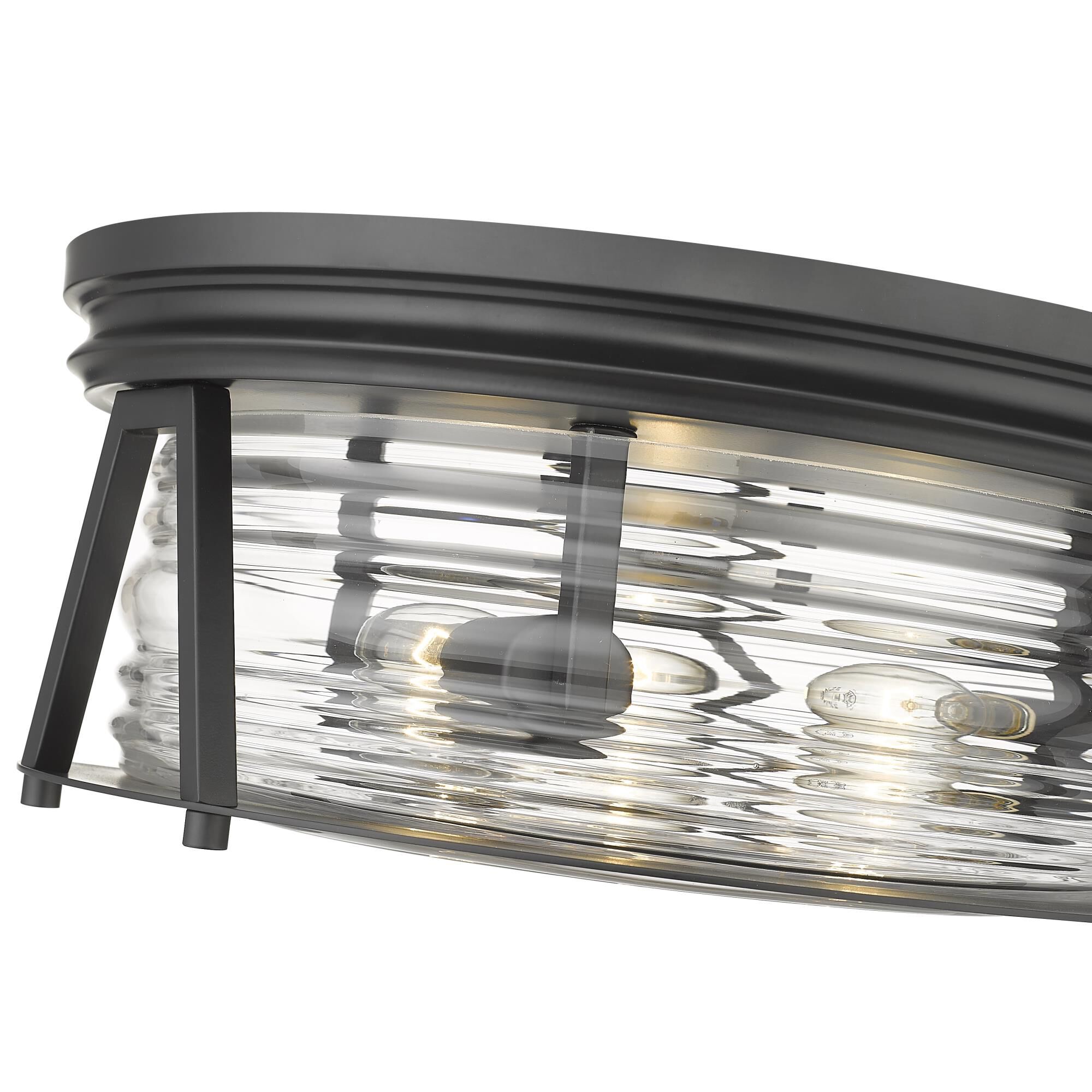 Shown in Matte Black finish and Glass shade