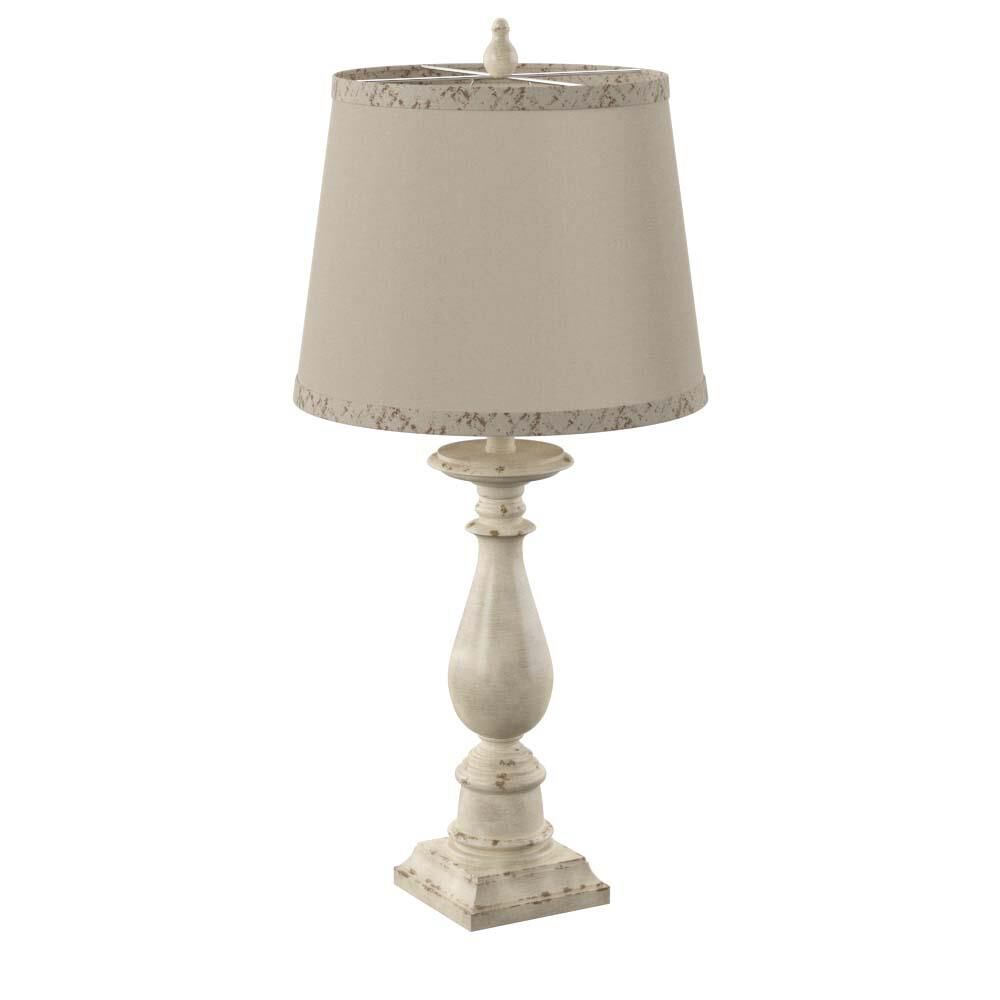 Shown in Distressed Green finish and Off-White Hardback Fabric shade