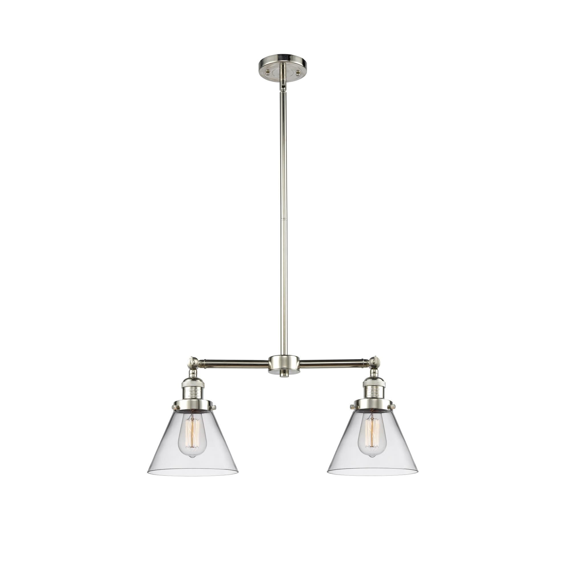 Bruno Marashlian Large Cone 21 Inch 2 Light Mini Chandelier by Innovations Lighting