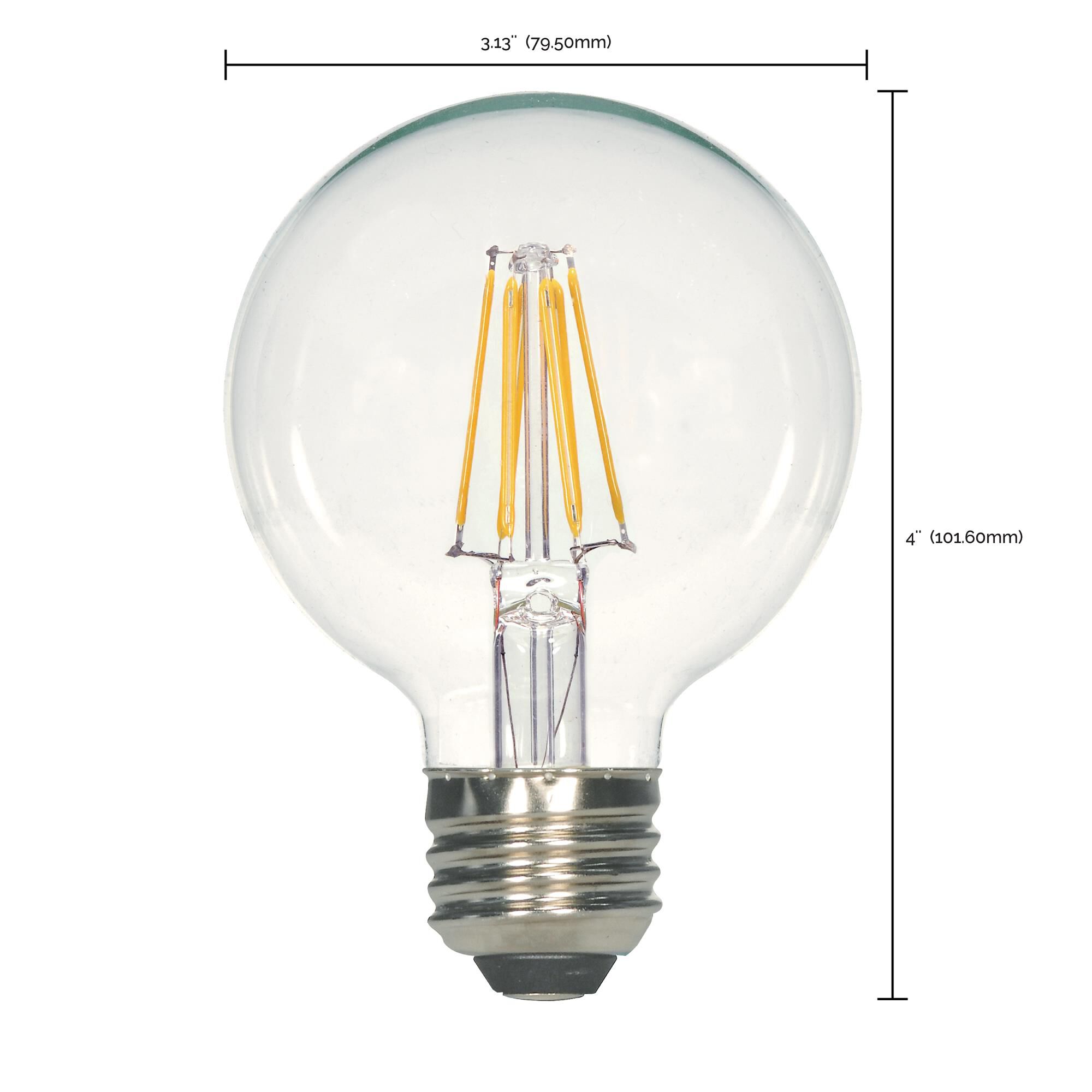 Dimmable 5.5 Watt 2700K G25 LED Light Bulb by Satco