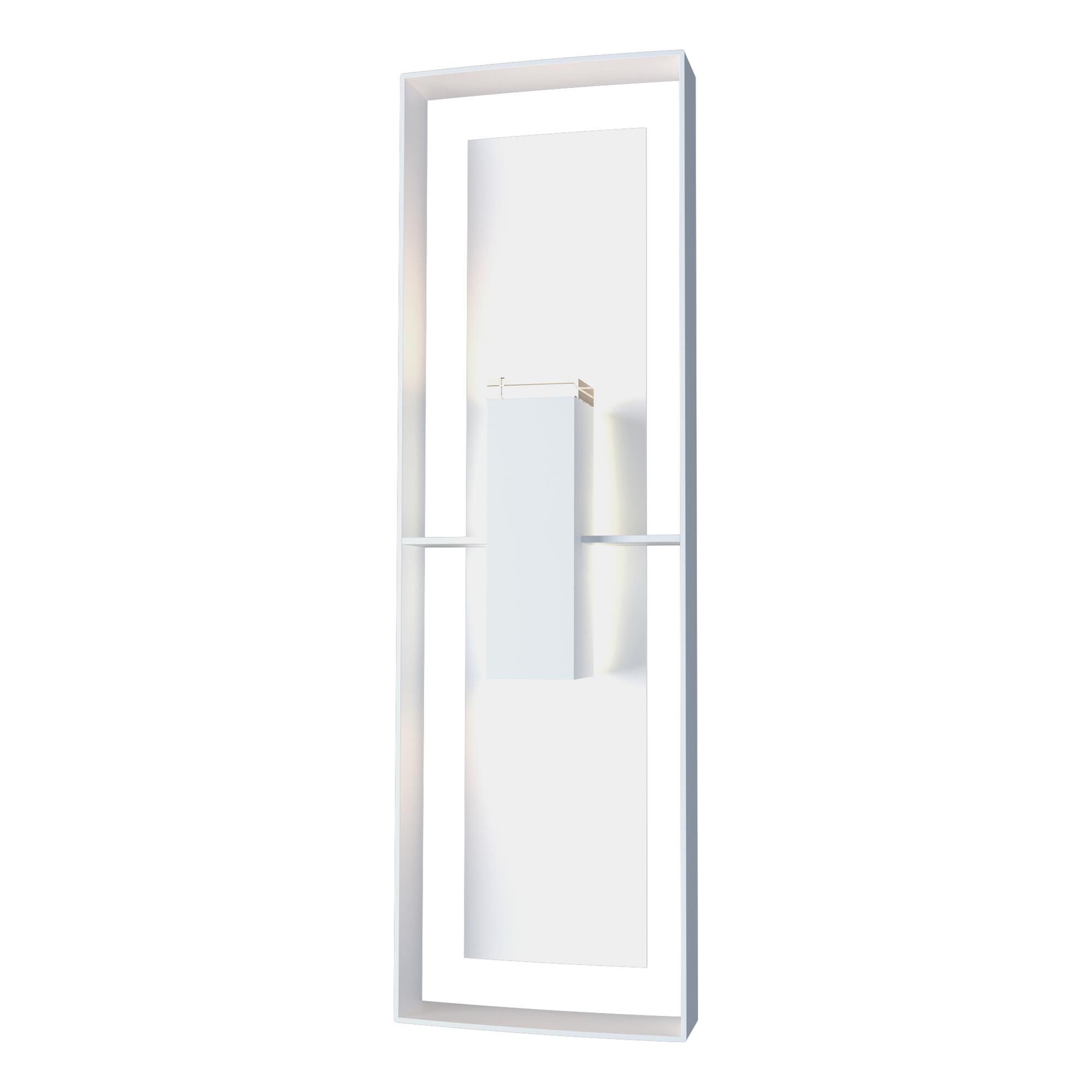 Shown in Coastal White finish and Clear glass and Coastal Burnished Steel accent