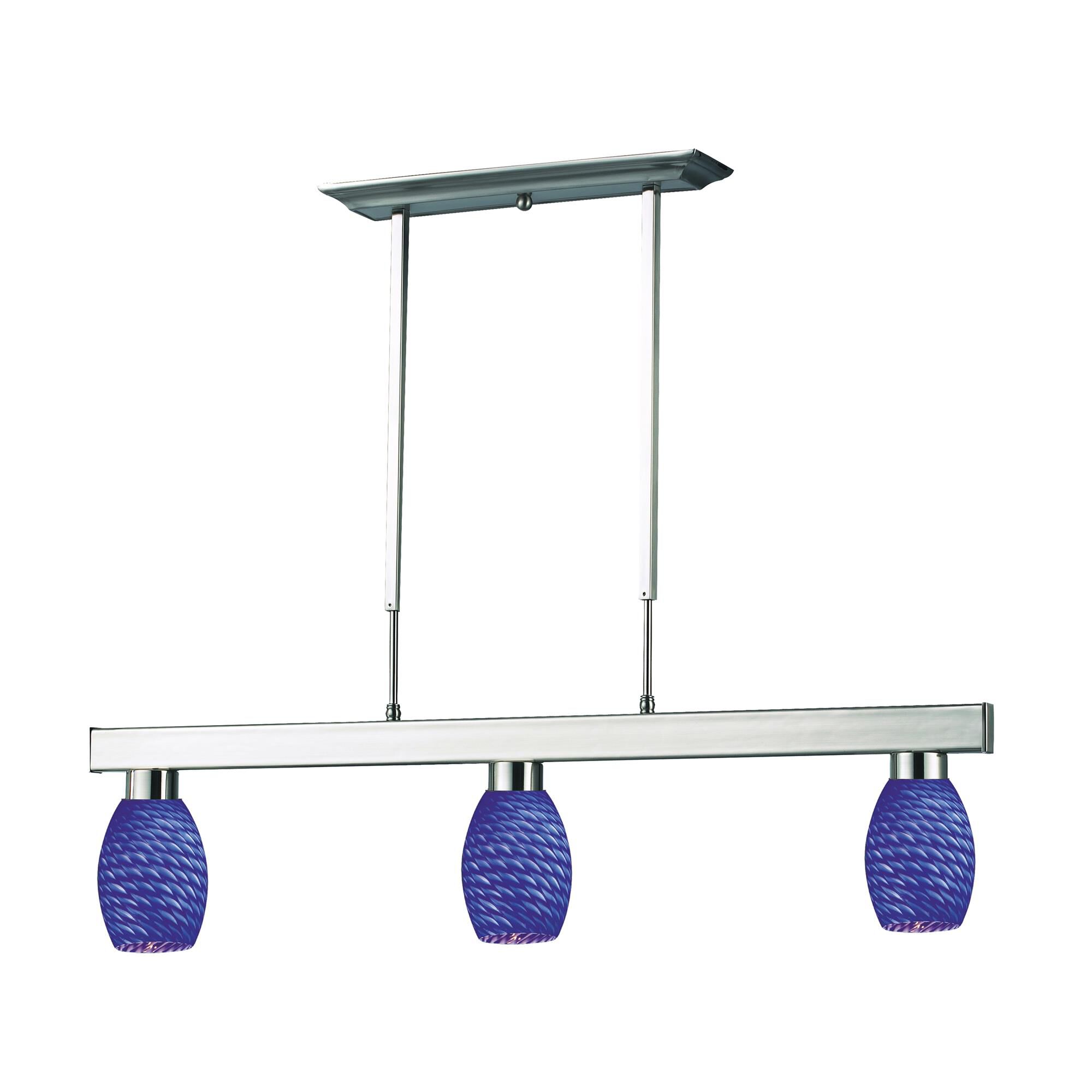 Shown in Brushed Nickel finish and Glass shade