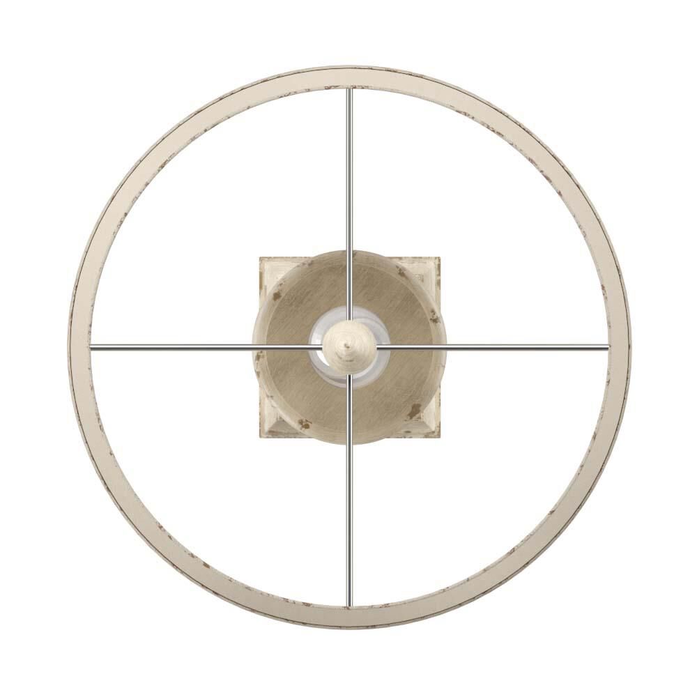 Shown in Distressed Green finish and Off-White Hardback Fabric shade