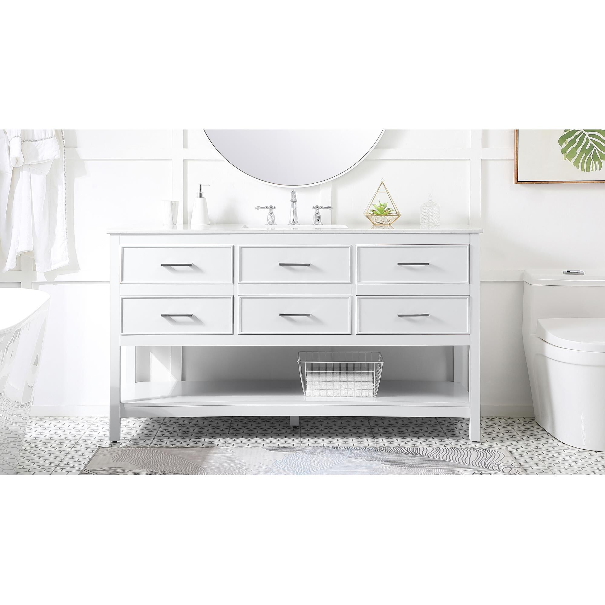Sinclaire 60 Inch Bath Vanity by Elegant Decor