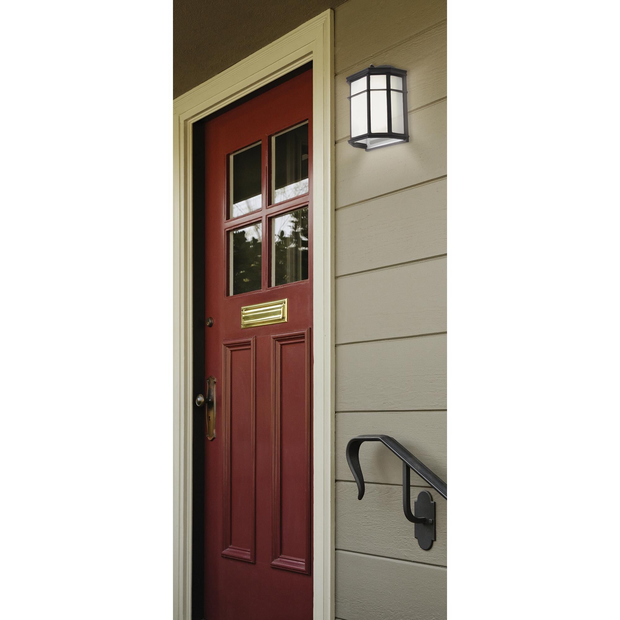 Shown in Black finish and Frosted Polycarbonate glass