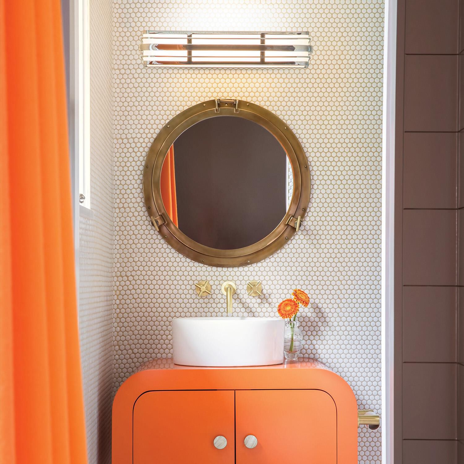 Shown in Chrome finish and Inside White Etched Panels glass