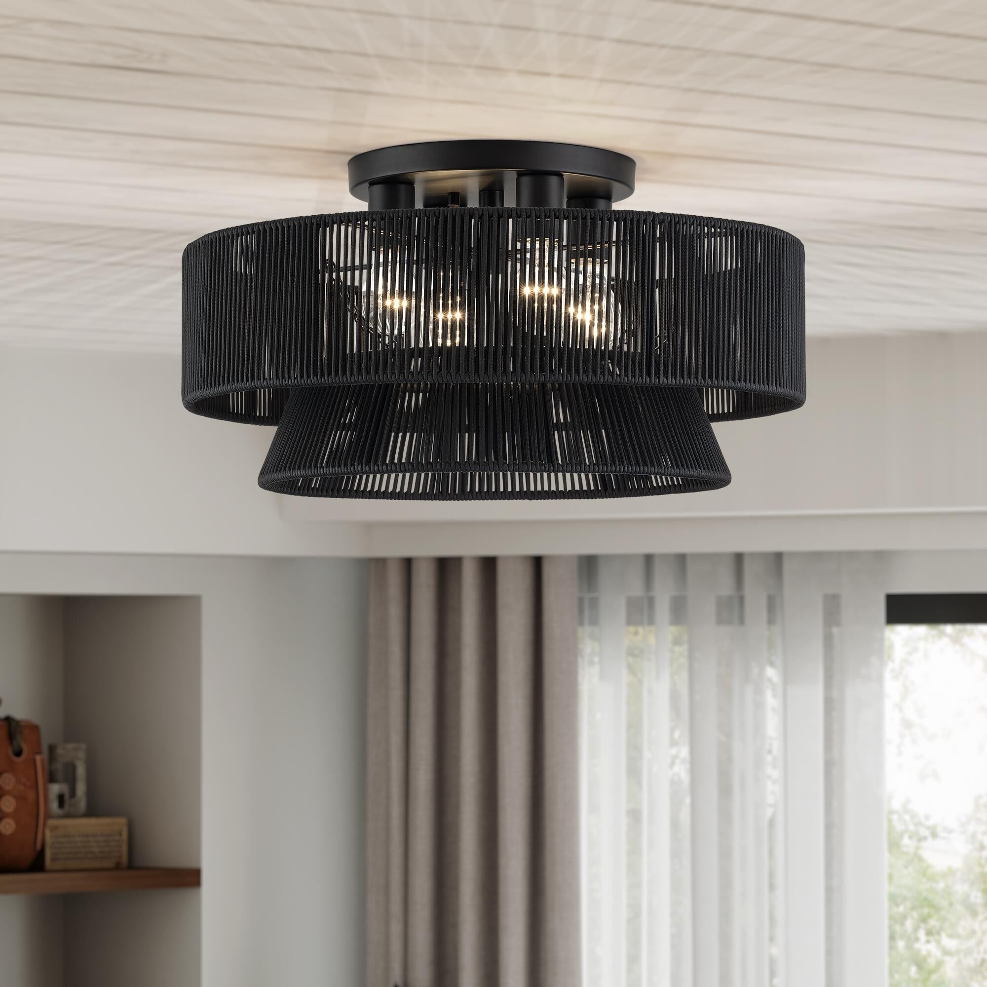 Florell 21 Inch Semi Flush Mount by Livex Lighting