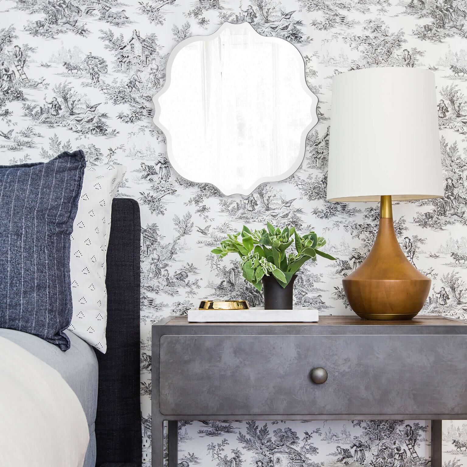 Scalloped Decorative Mirrors by Howard Elliott Collection