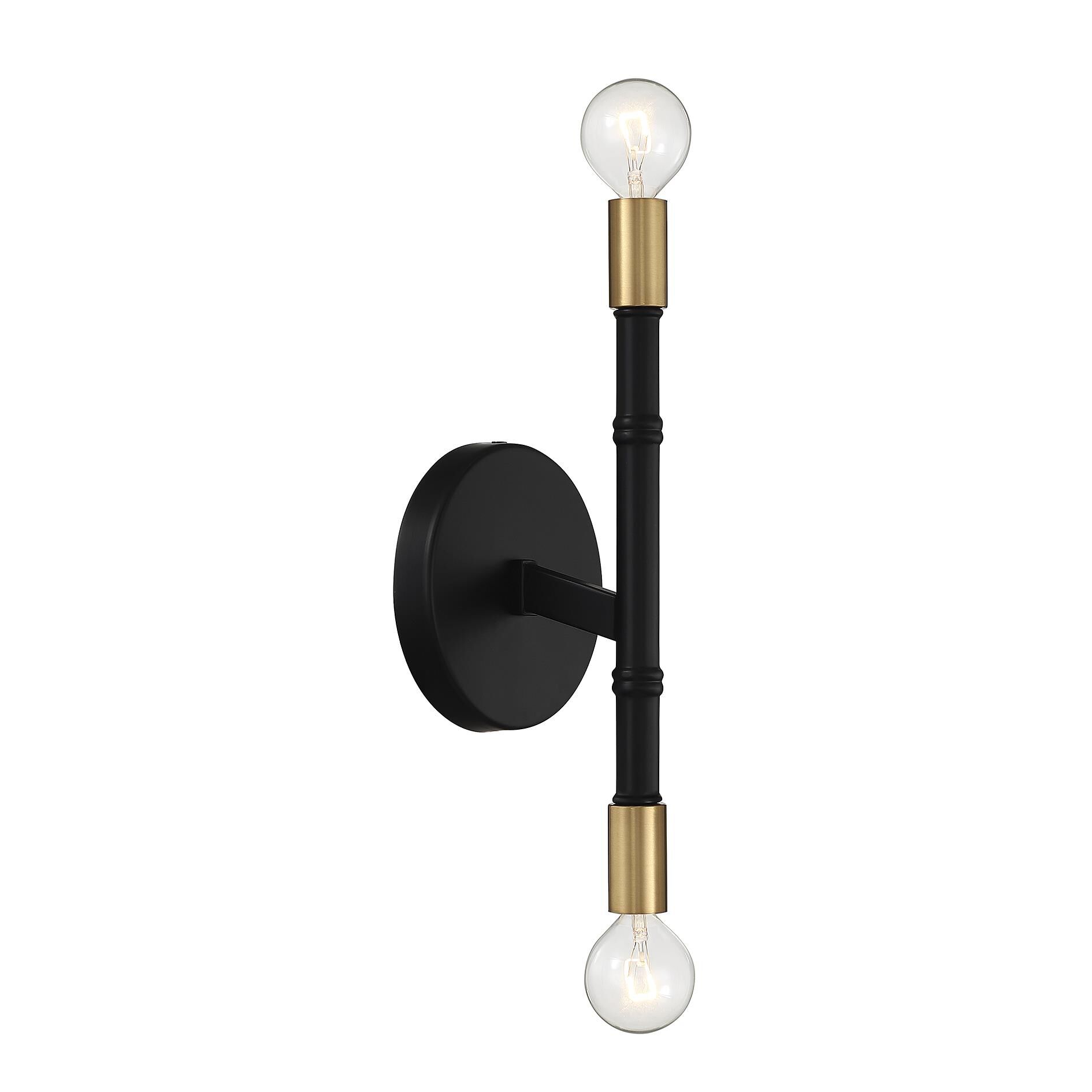 Shown in Matte Black With Warm Brass Accents finish