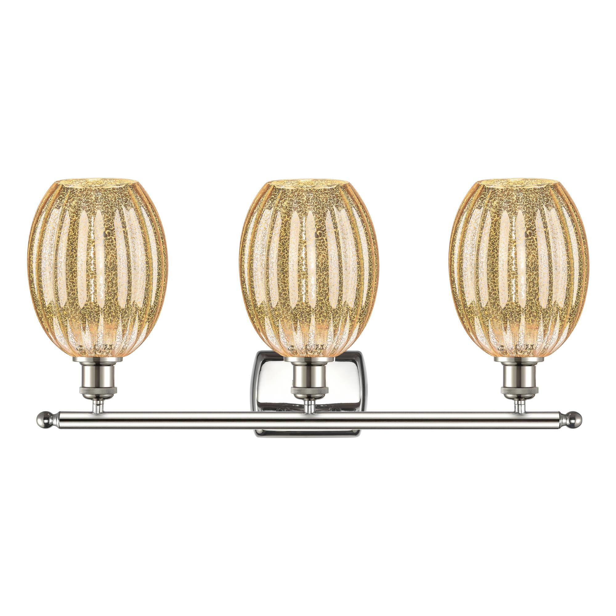 Shown in Polished Nickel finish and Mercury glass