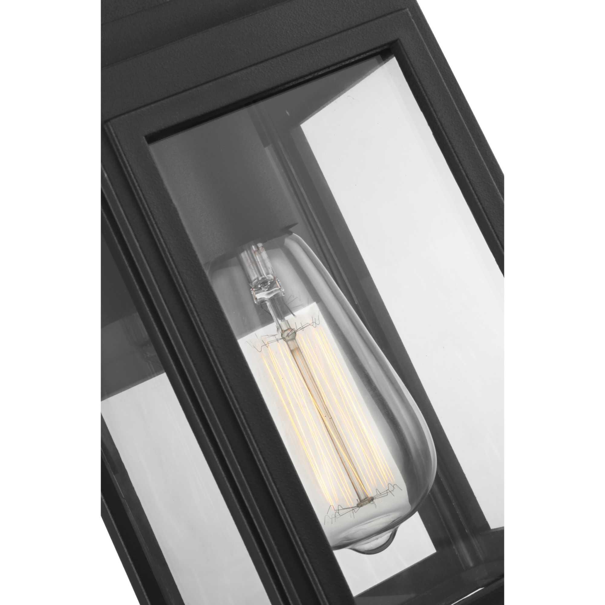 Shown in Textured Black finish and Clear glass