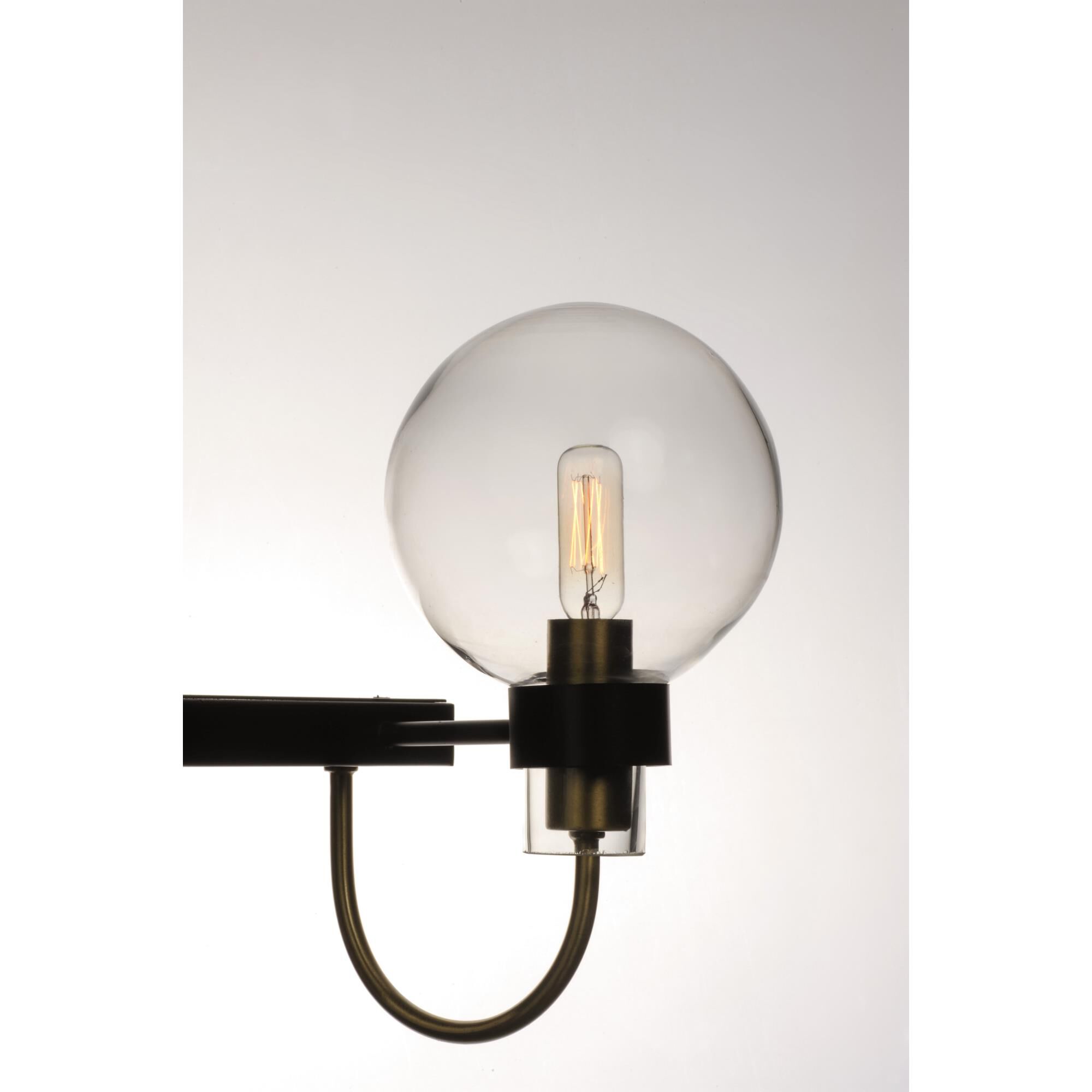 Shown in Bronze - Satin Brass finish and Clear glass