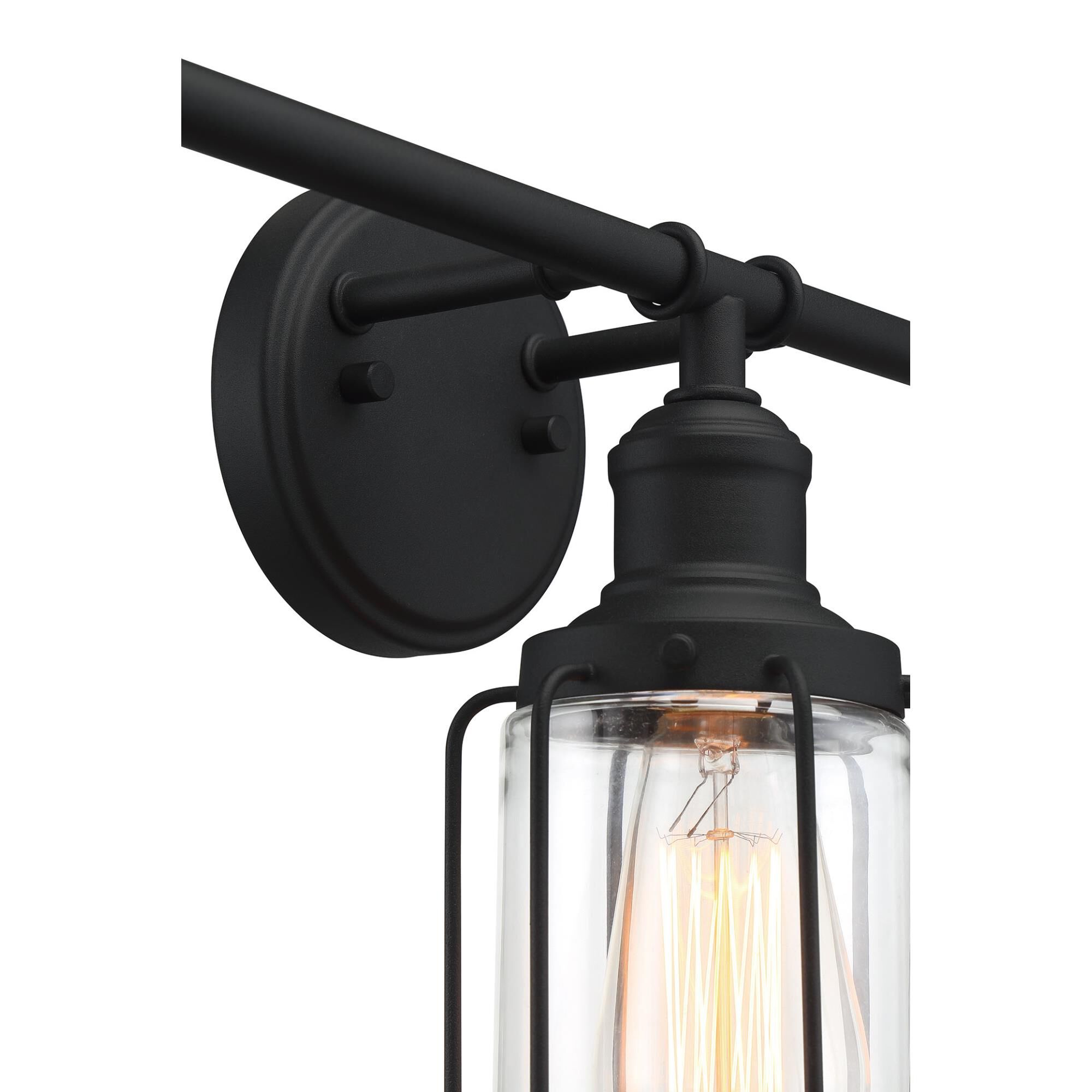 Shown in Earth Black finish and Clear Glass shade