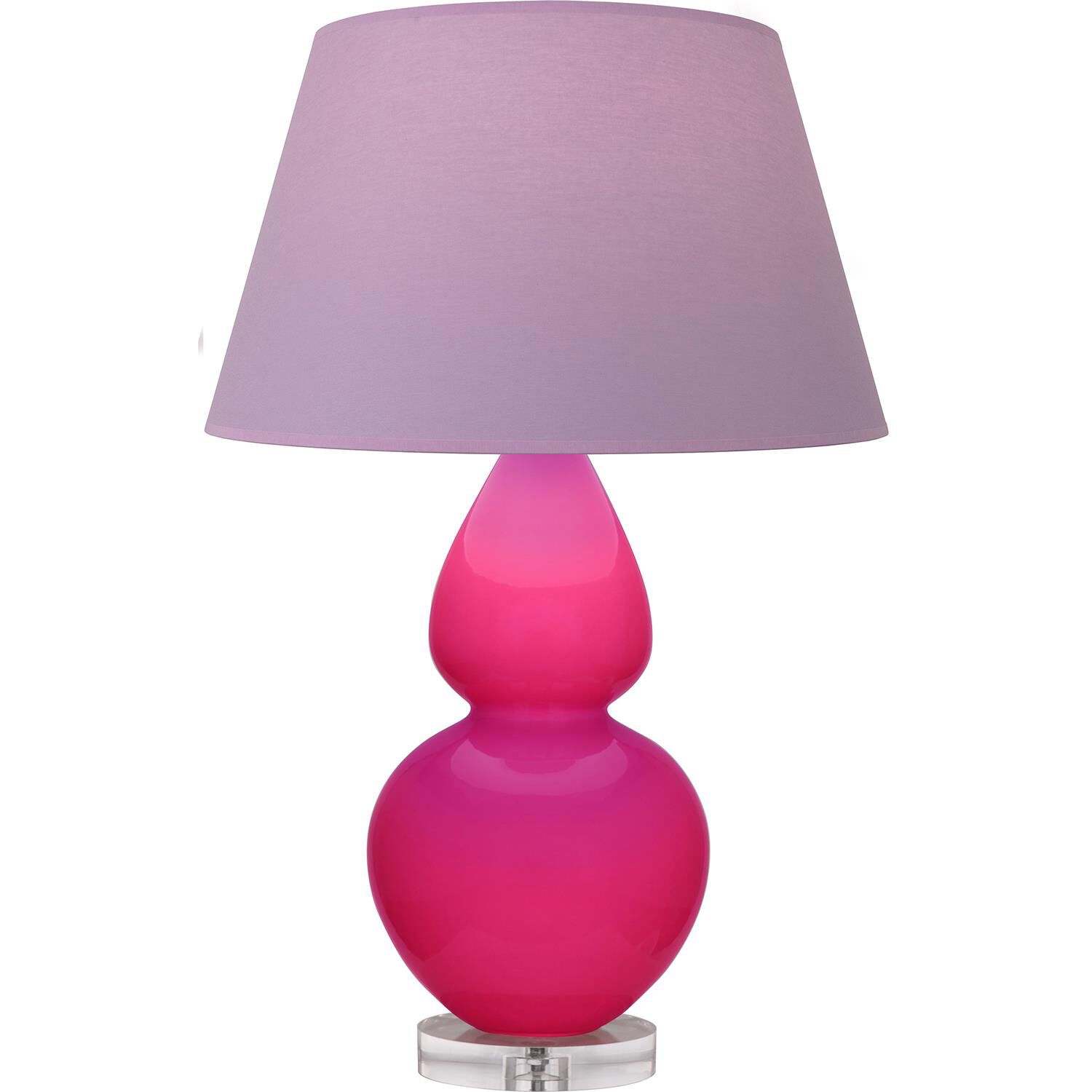 Shown in Razzle Rose finish and Lavender and Plum shade and Lucite accent
