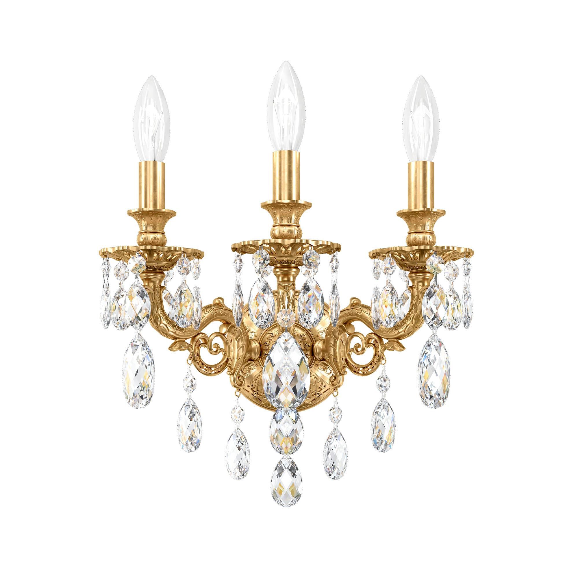 Shown in Heirloom Gold finish and Clear Radiance crystal