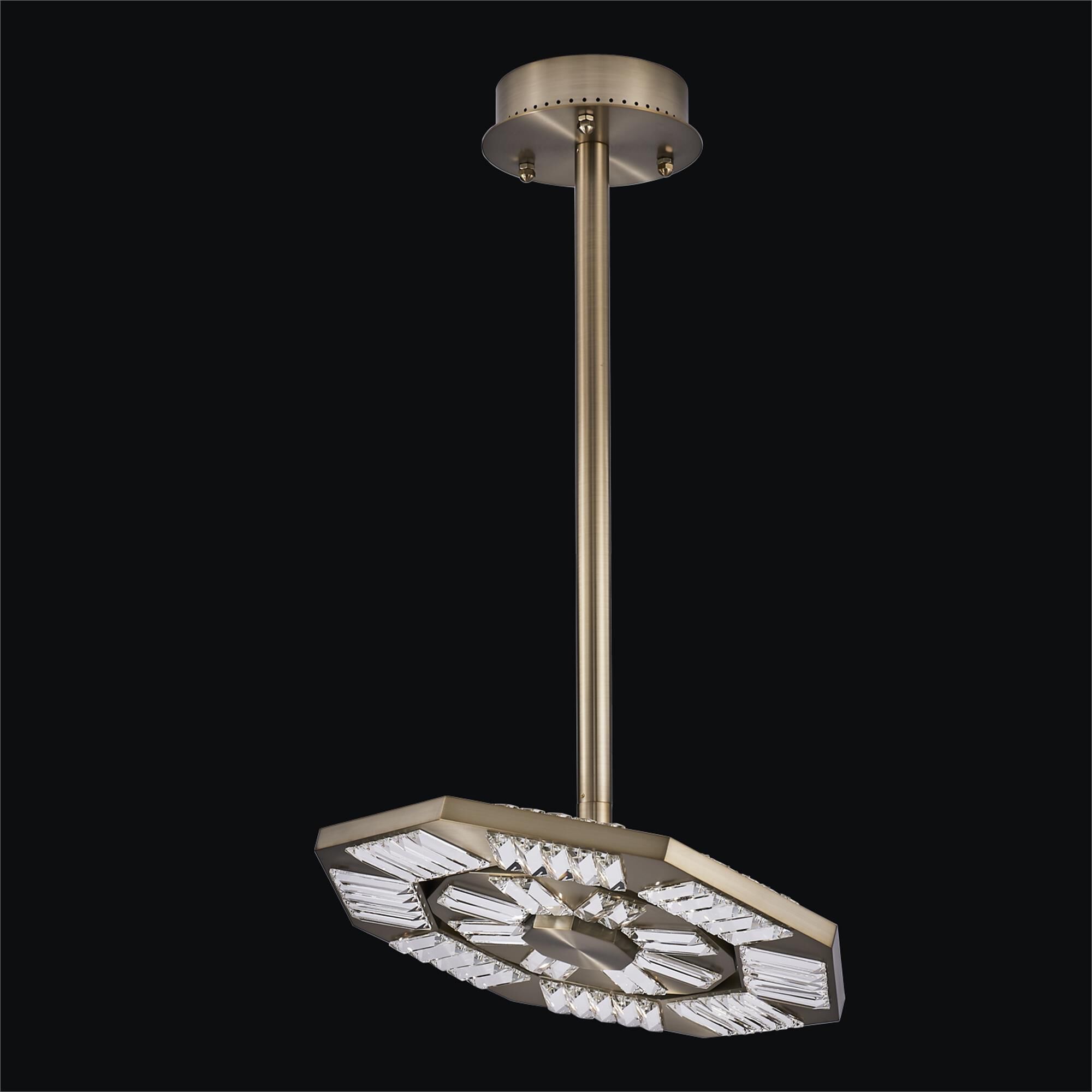 Shown in Winter Brass finish and Firenze Clear crystal and 0.0 glass and 0.0 shade