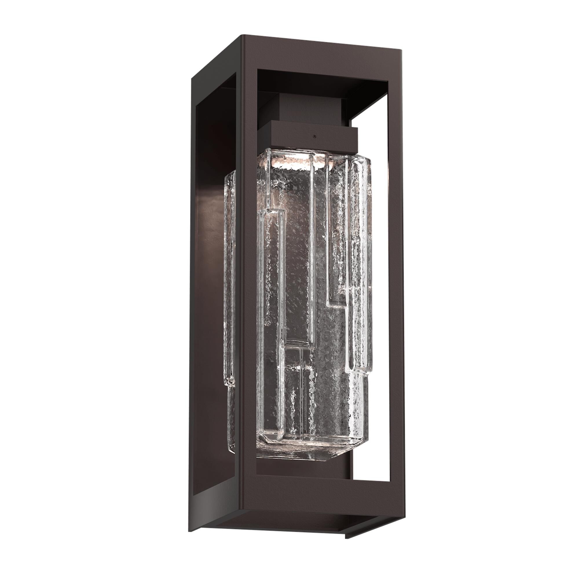 Shown in Statuary Bronze finish and Clear Ledgestone glass