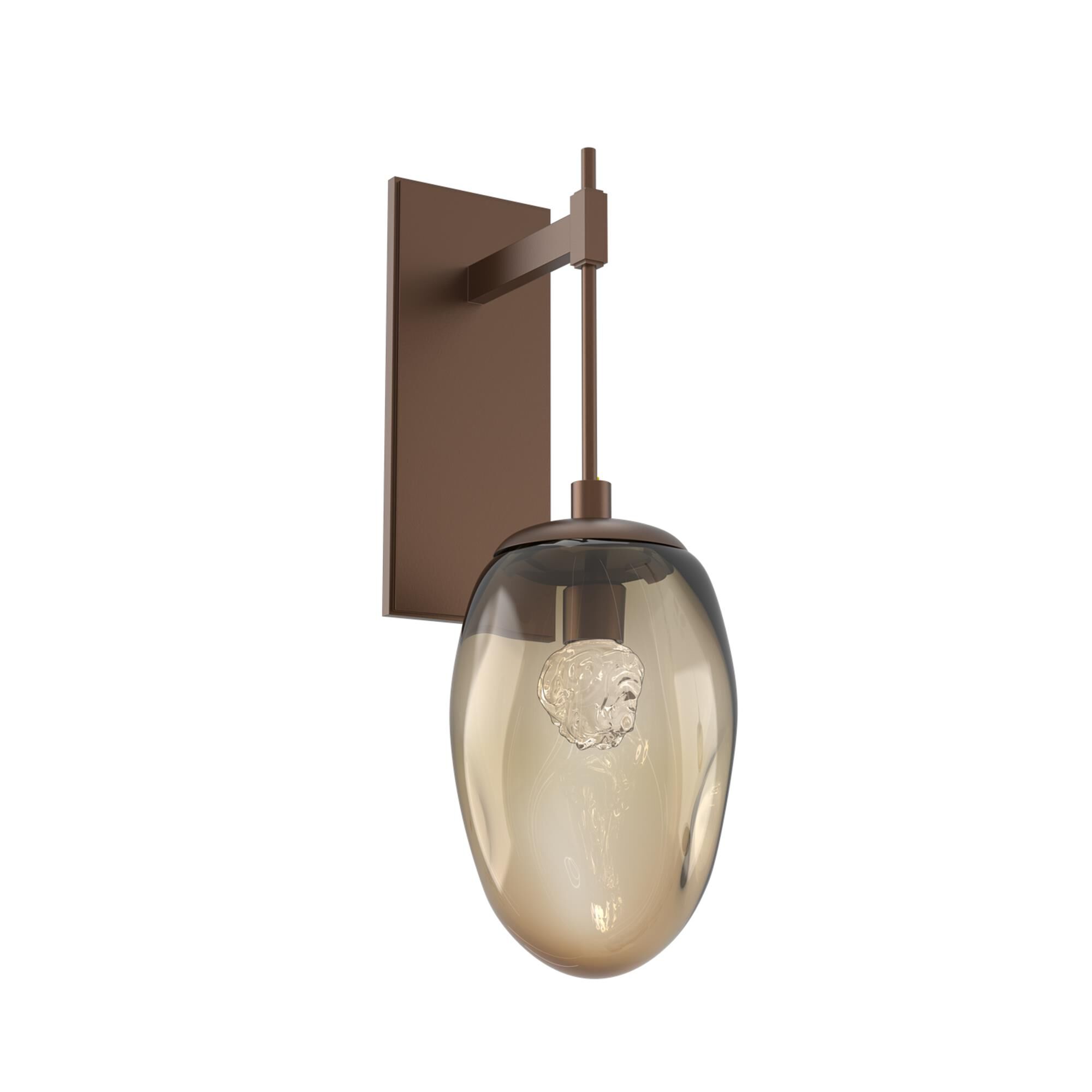 Shown in Burnished Bronze finish and Floret Inner And Bronze Outer glass