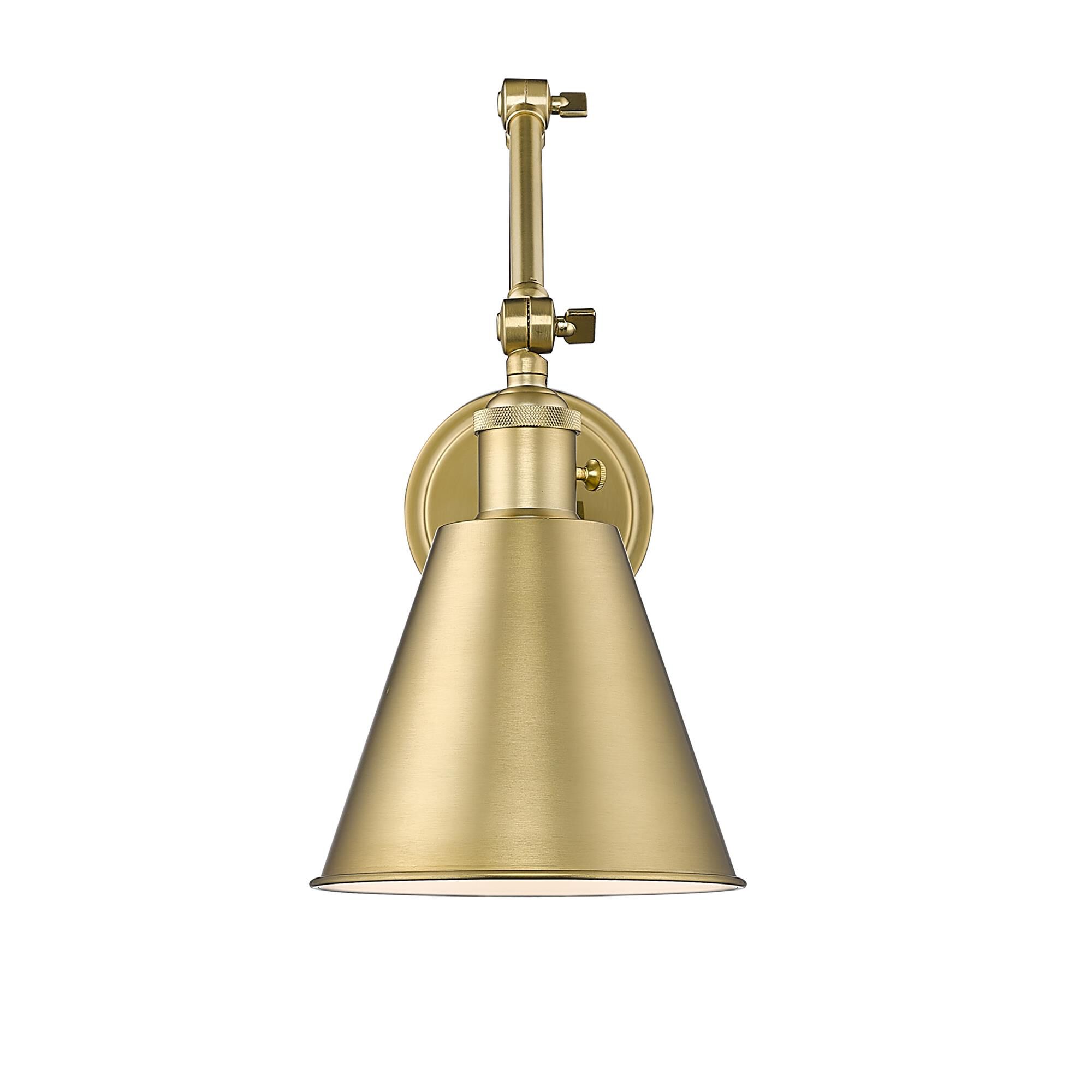 Shown in Modern Gold finish and Clear glass and Clear shade