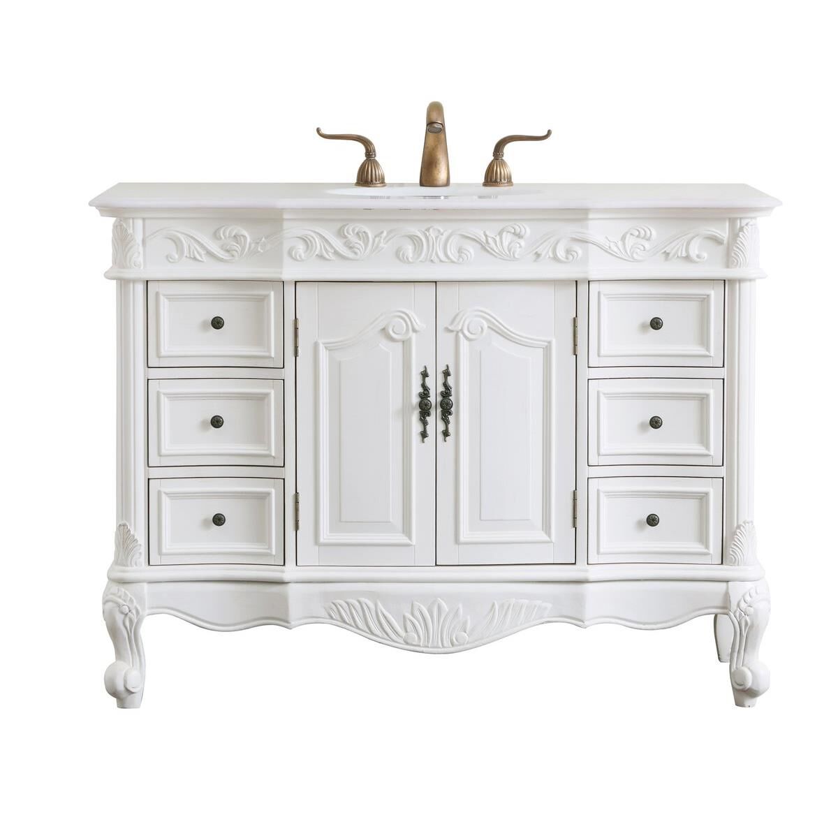 Shown in Antique White finish