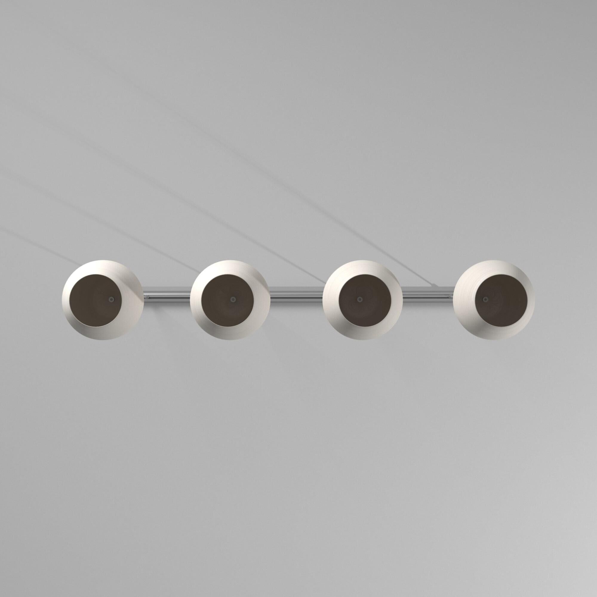 Shown in Matte Nickel finish and White glass