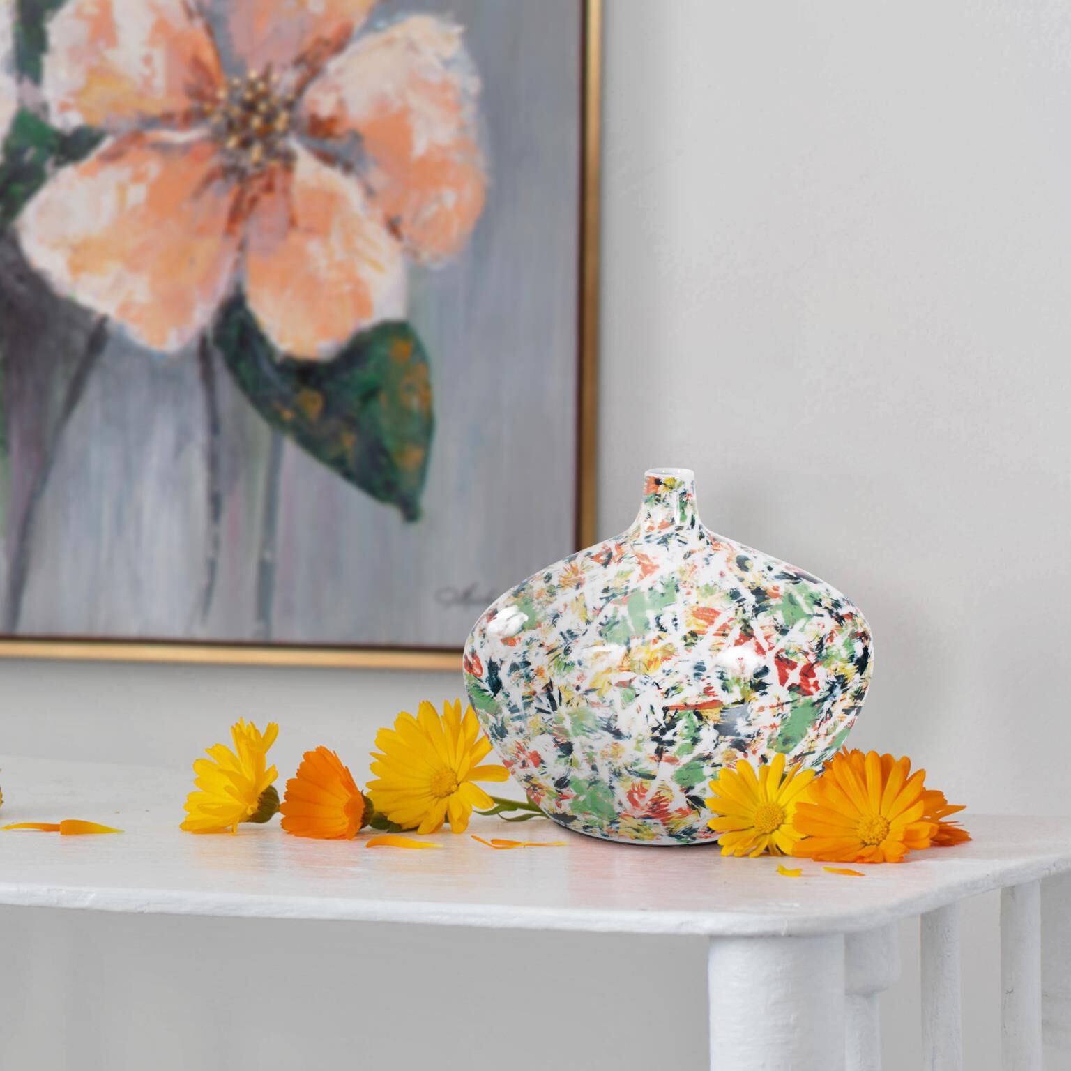 Jardin Colore Decorative Bottle-Canister by Howard Elliott Collection