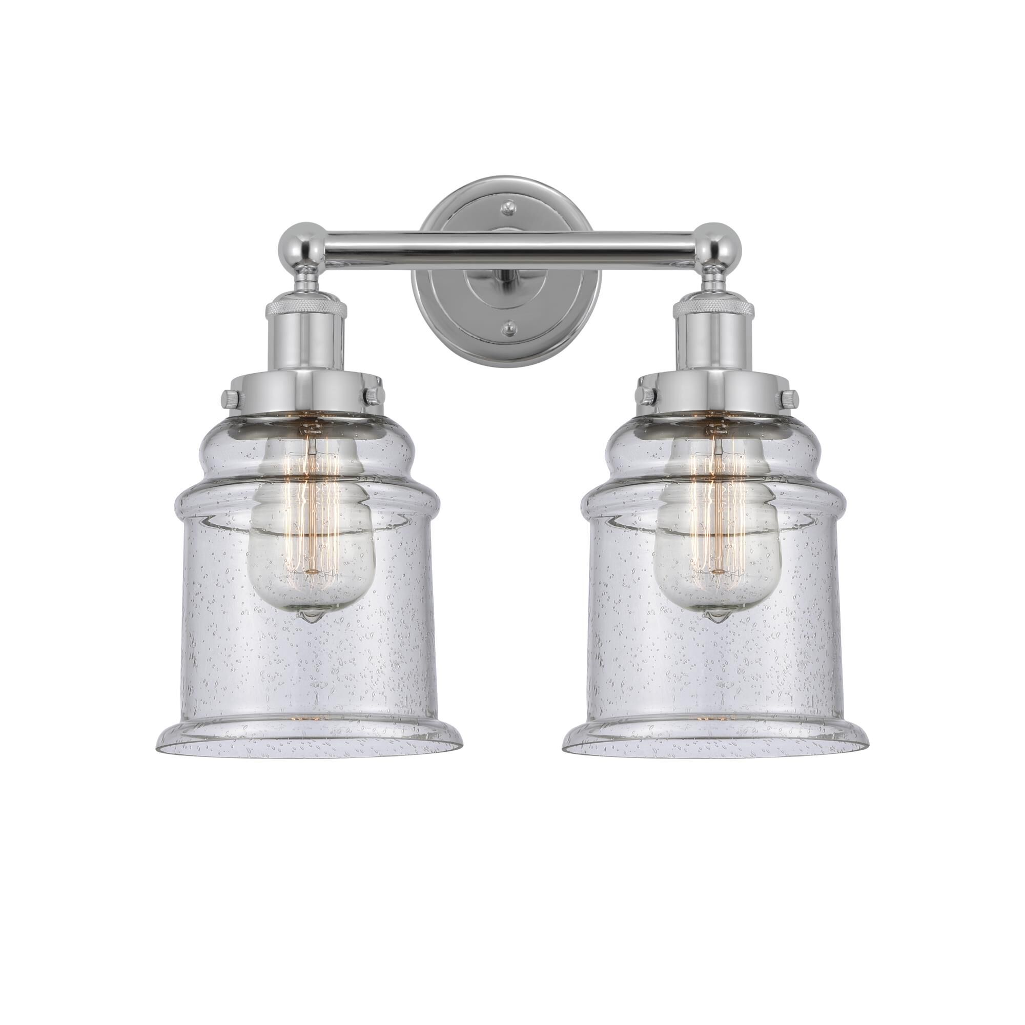 Shown in Polished Chrome, Seedy finish and Seedy glass and Seedy Glass shade