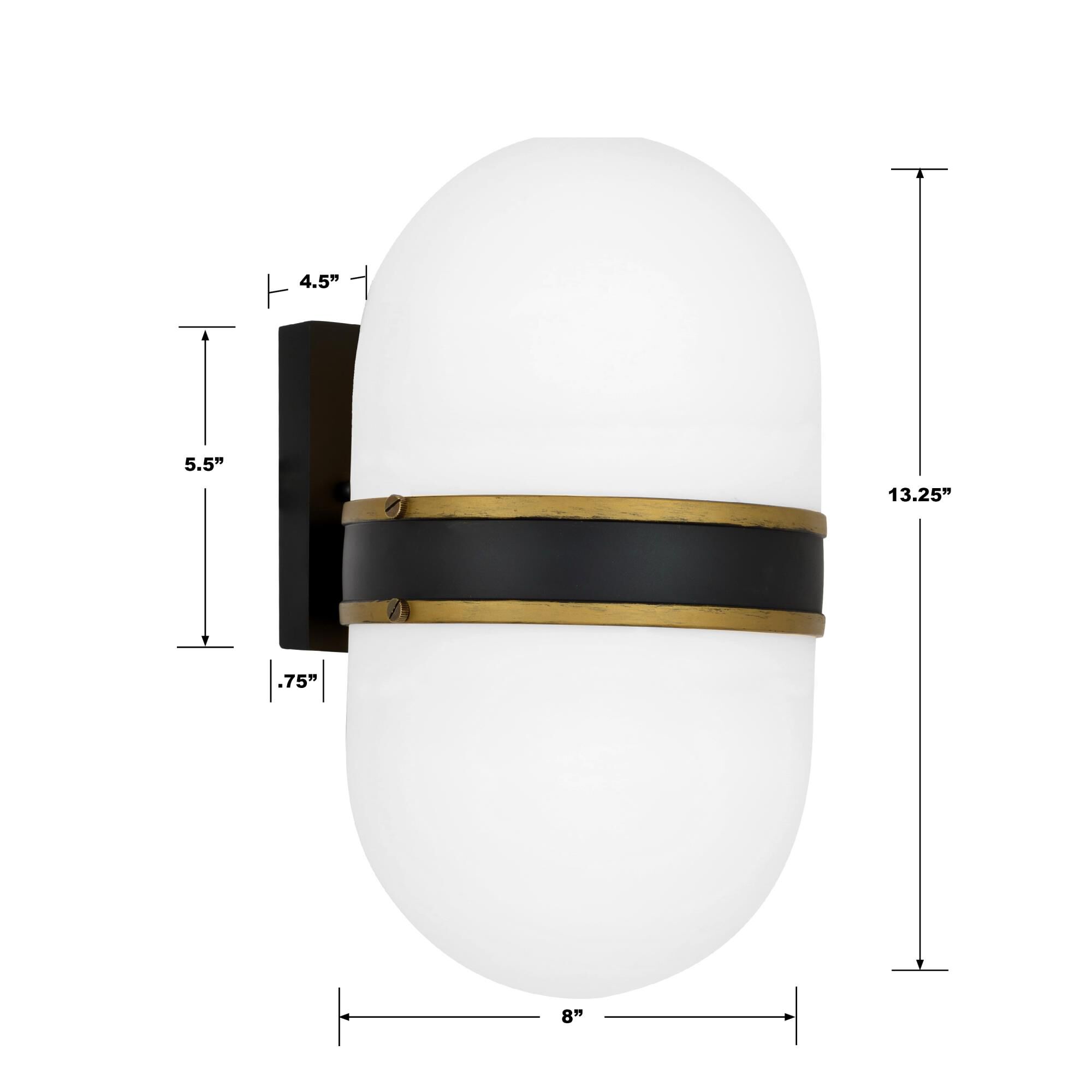 Shown in Matte Black + Textured Gold+Textured Gold finish and Glass glass and White shade