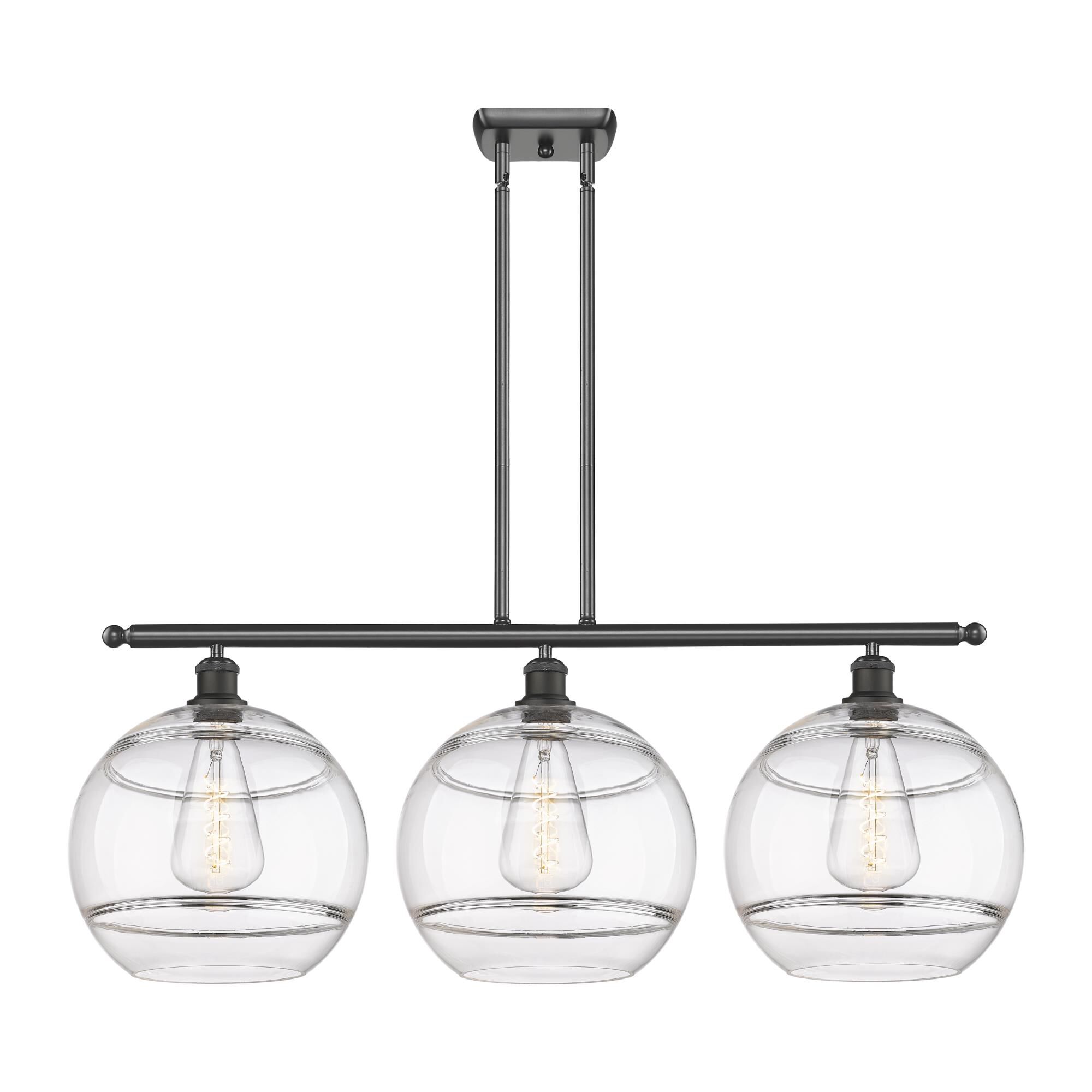 Shown in Oil Rubbed Bronze finish and Clear glass