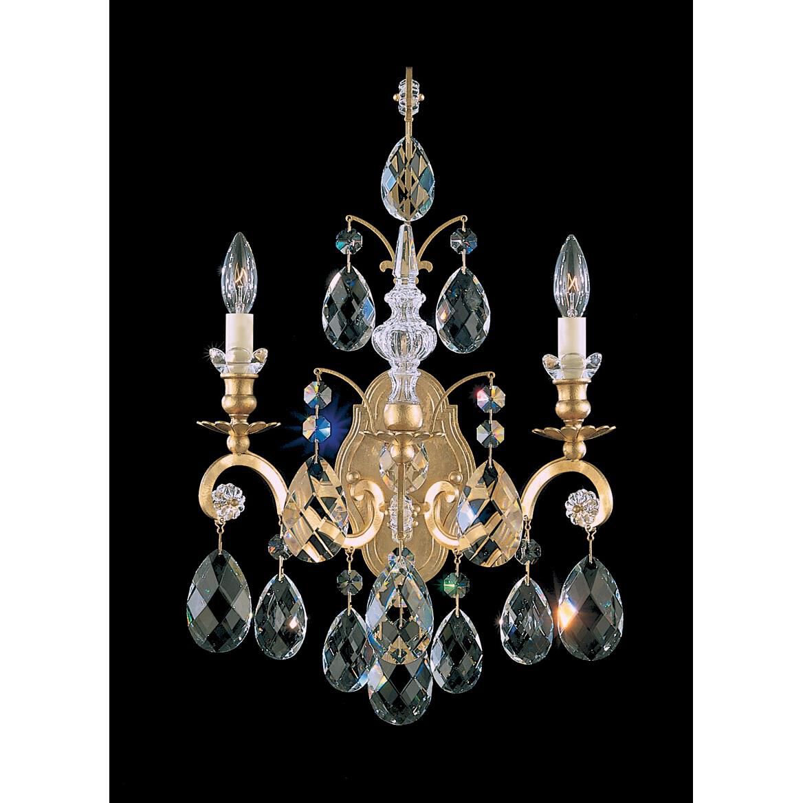 Shown in Heirloom Gold finish and Clear Heritage Handcut crystal