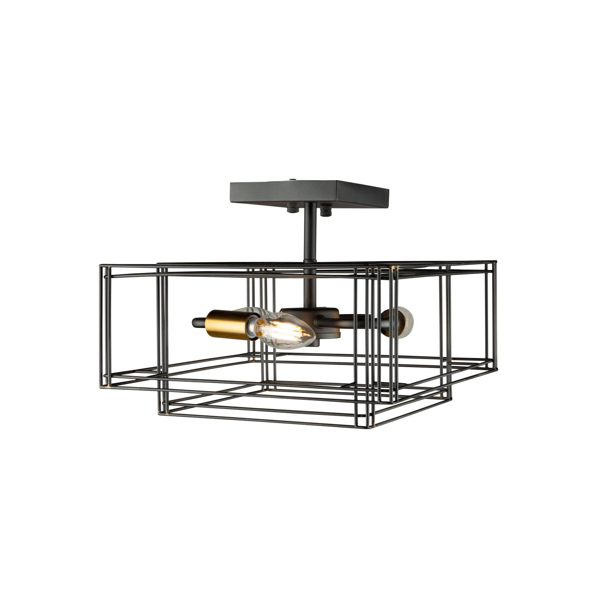 Artisan 12 Inch 3 Light Semi Flush Mount by Artcraft