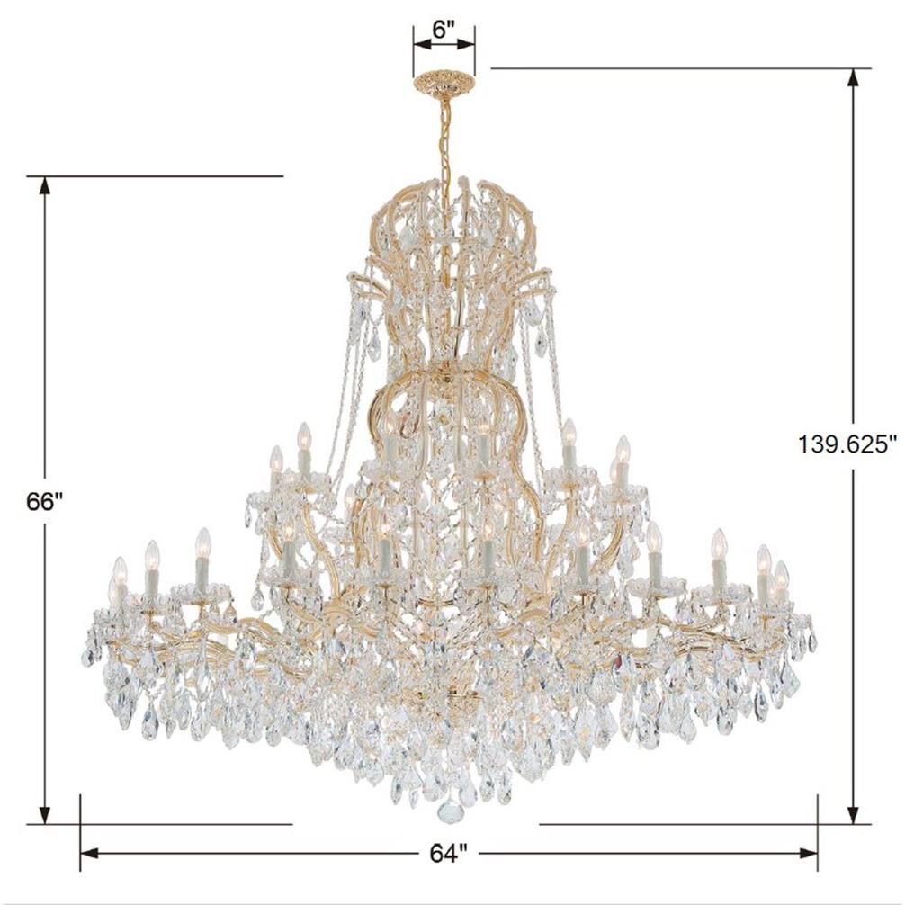 Maria Theresa 64 Inch 37 Light Chandelier by Crystorama