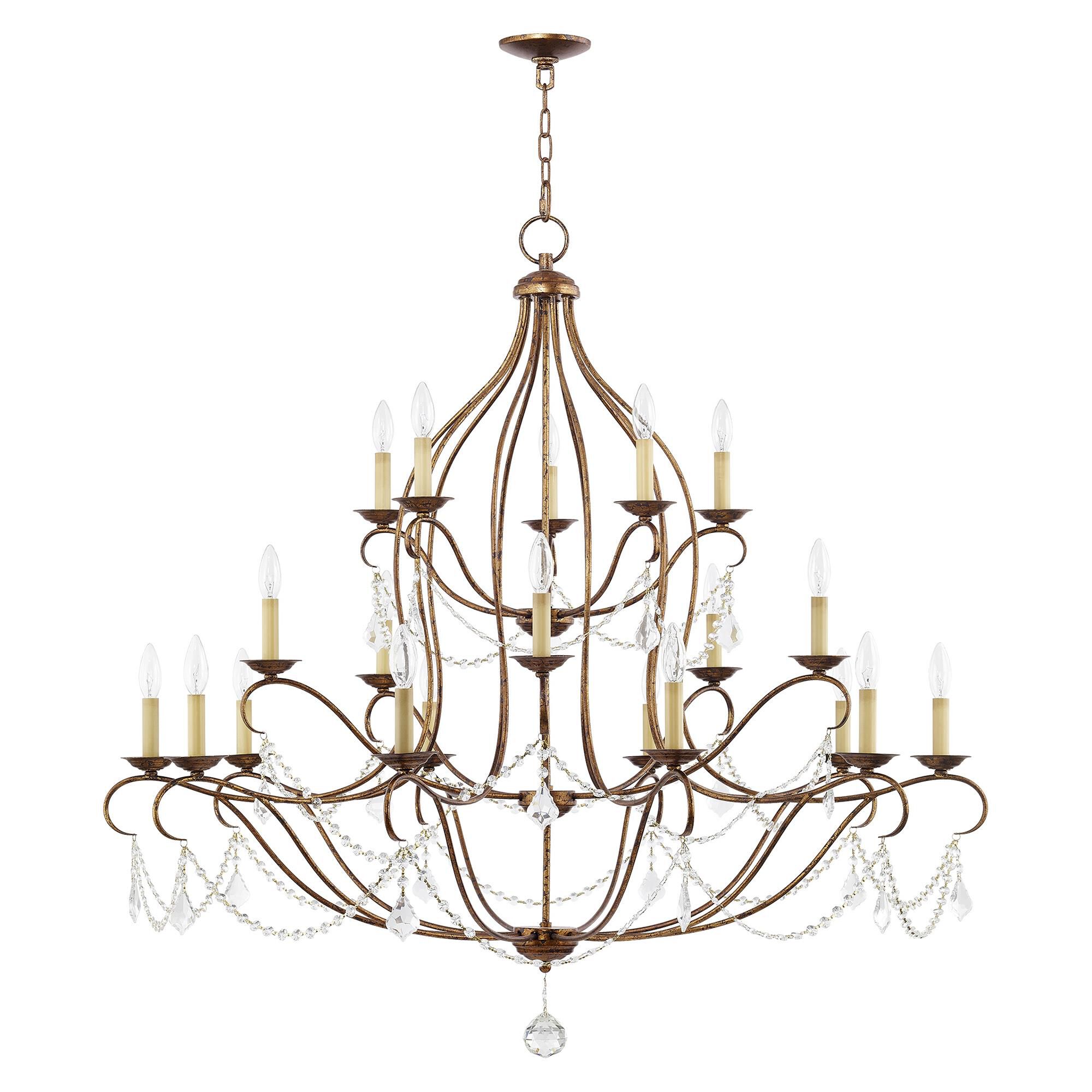 Shown in Venetian Golden Bronze finish and Clear crystal