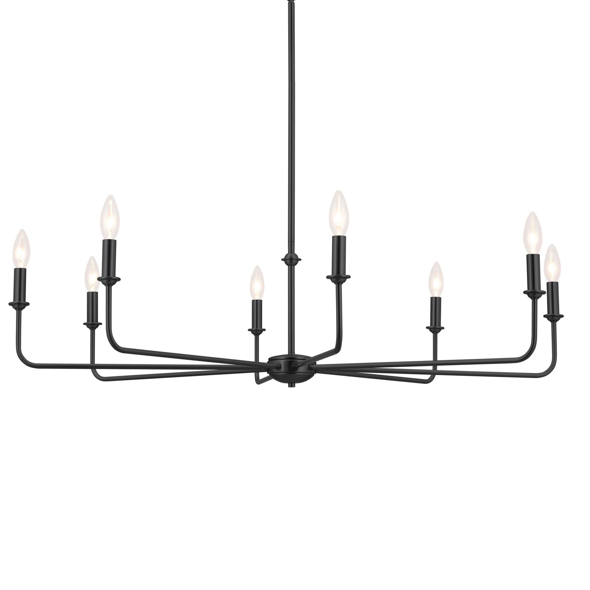 Shown in Black finish and Fabric and Bell shade